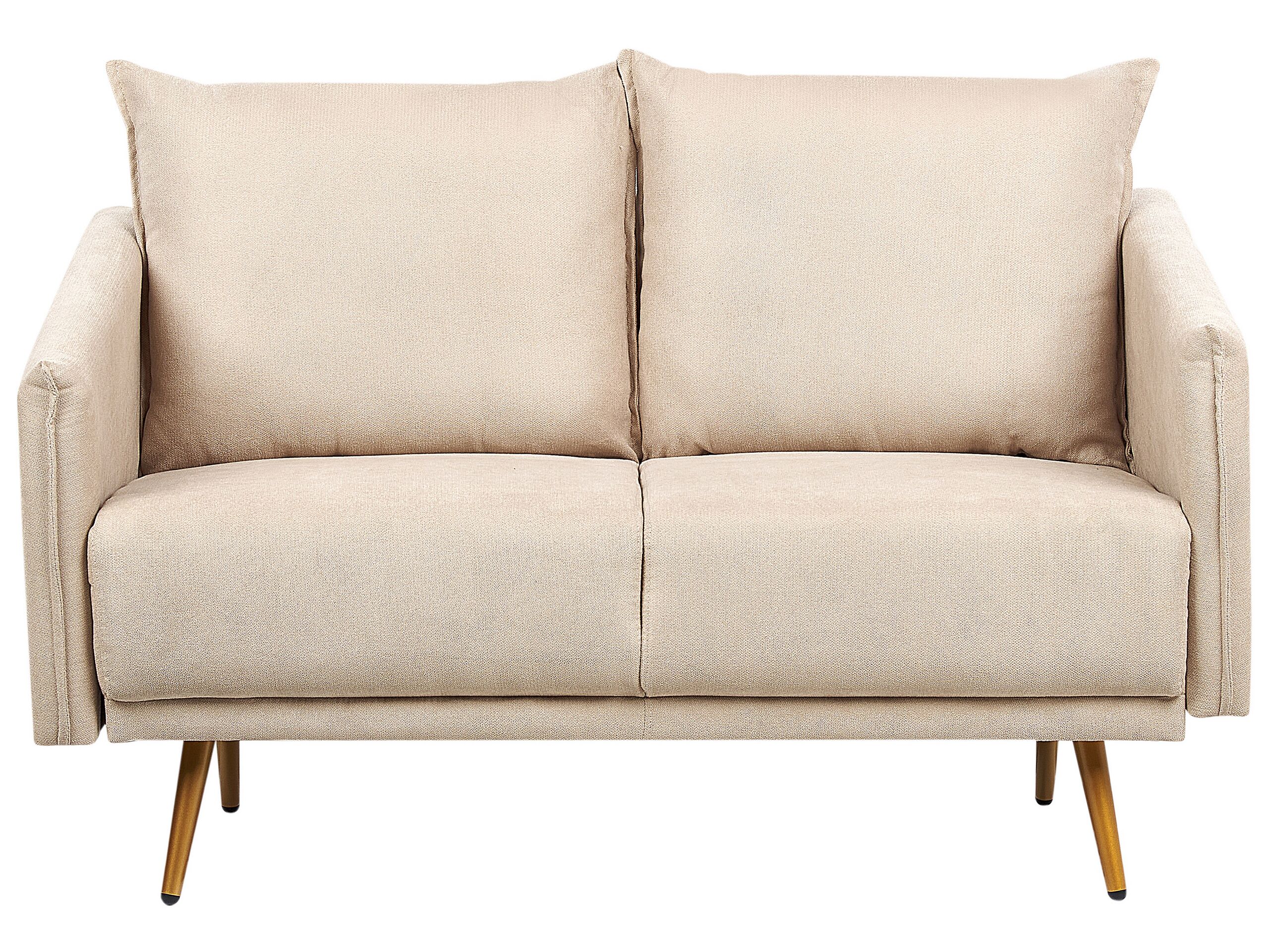 2 Seater Velvet Sofa Beige MAURA - Gemini Interiors