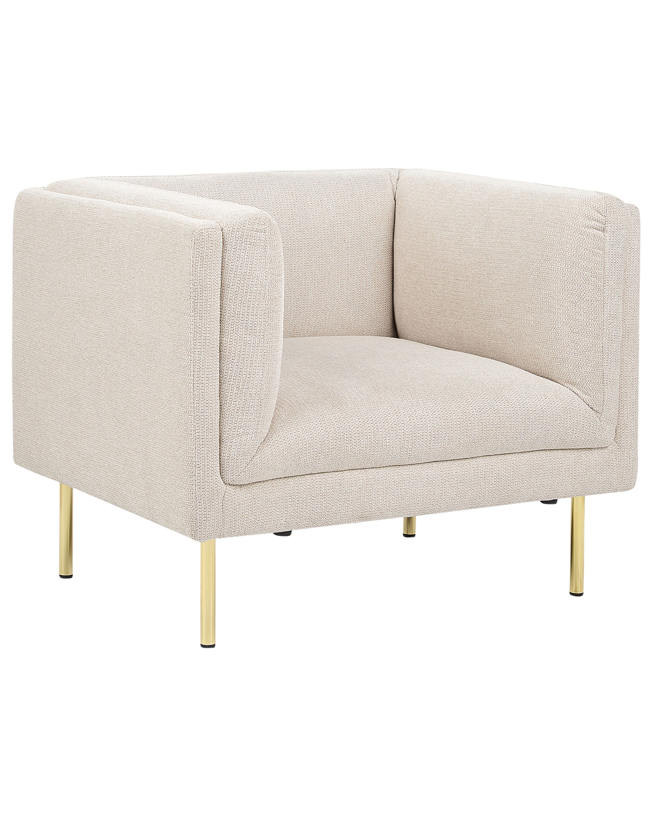 Fabric Armchair Beige MOEN - Gemini Interiors
