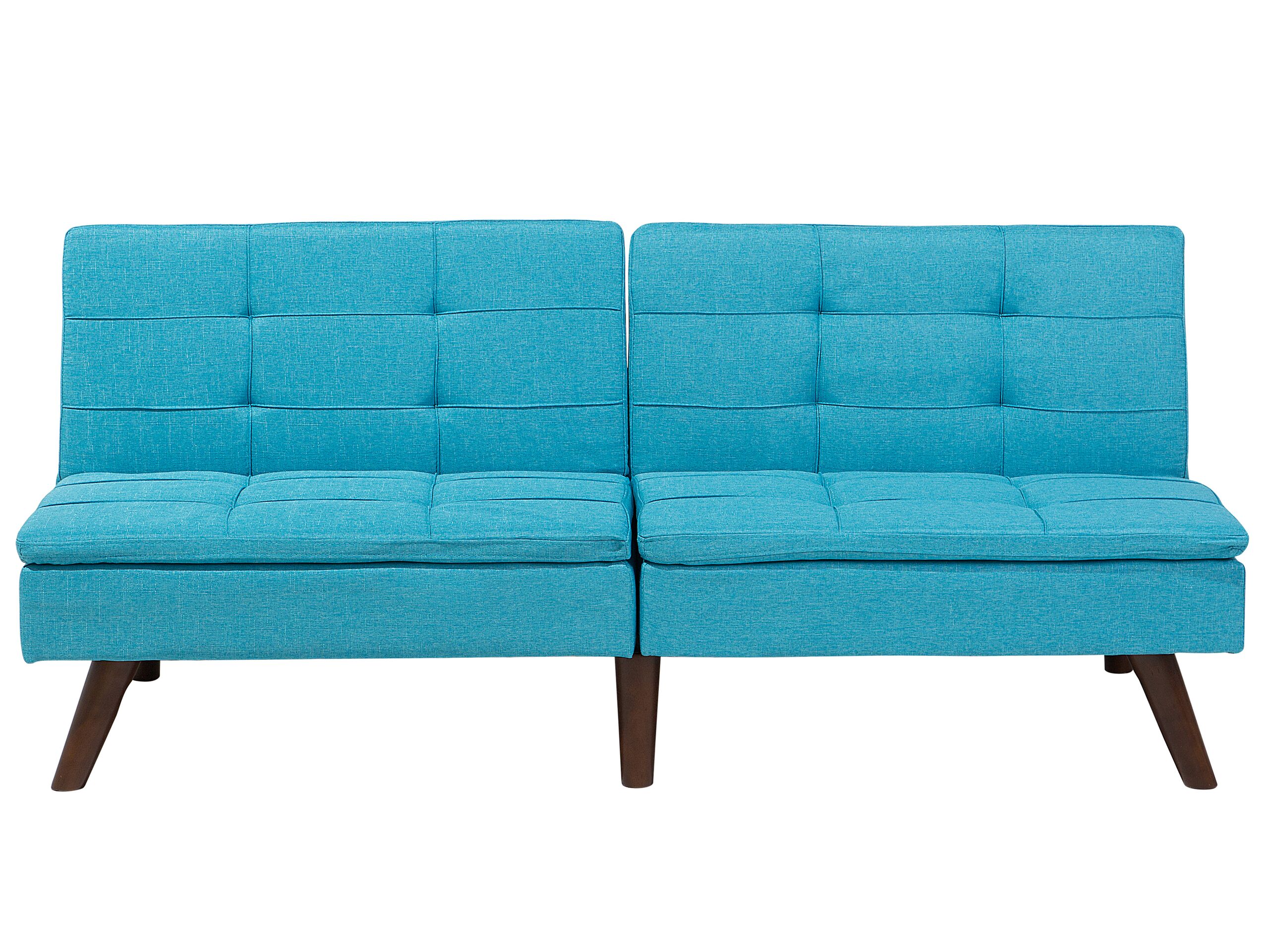Fabric Sofa Bed Turquoise Blue RONNE - Gemini Interiors