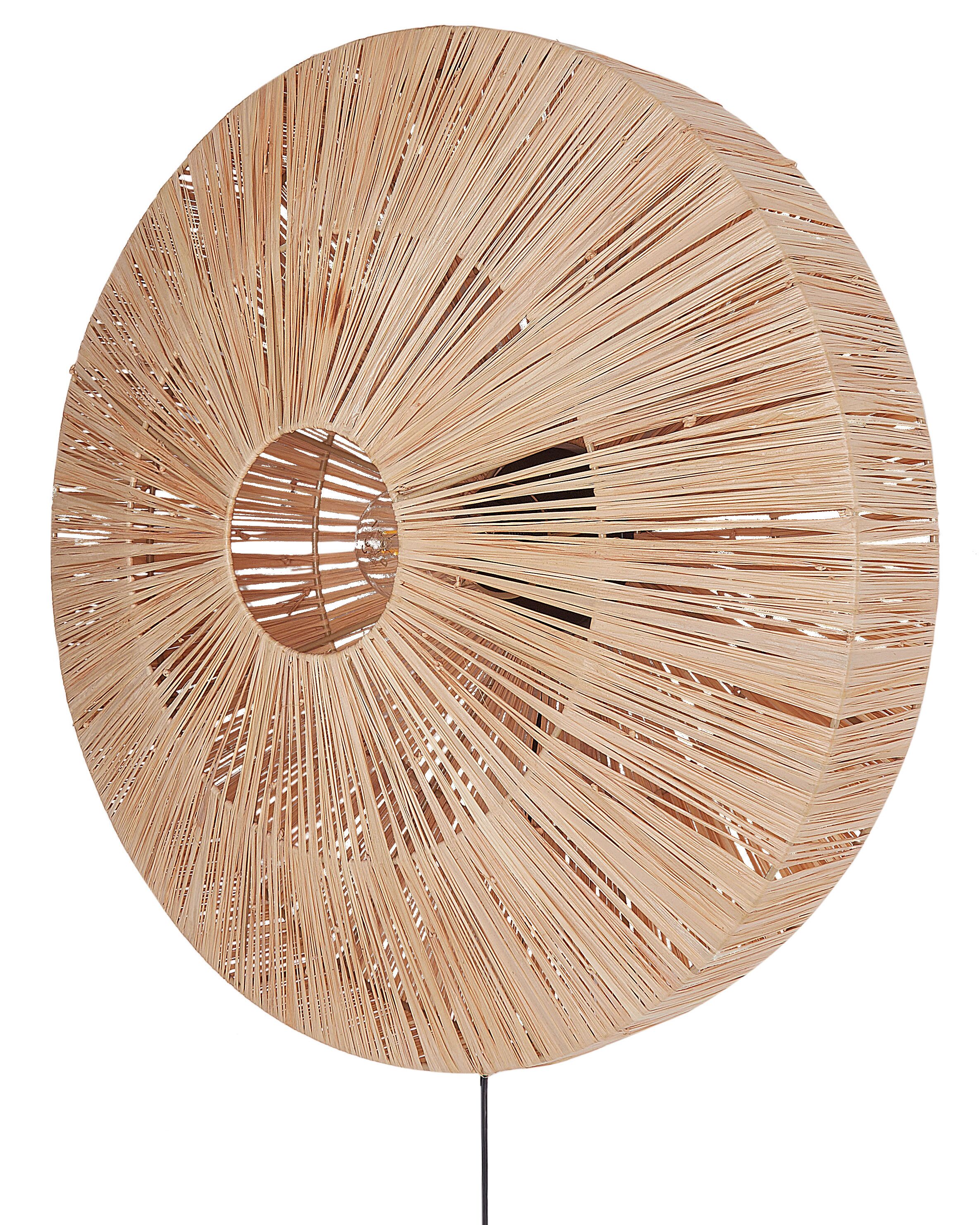 Straw Wall Lamp Natural LUMUT - Gemini Interiors
