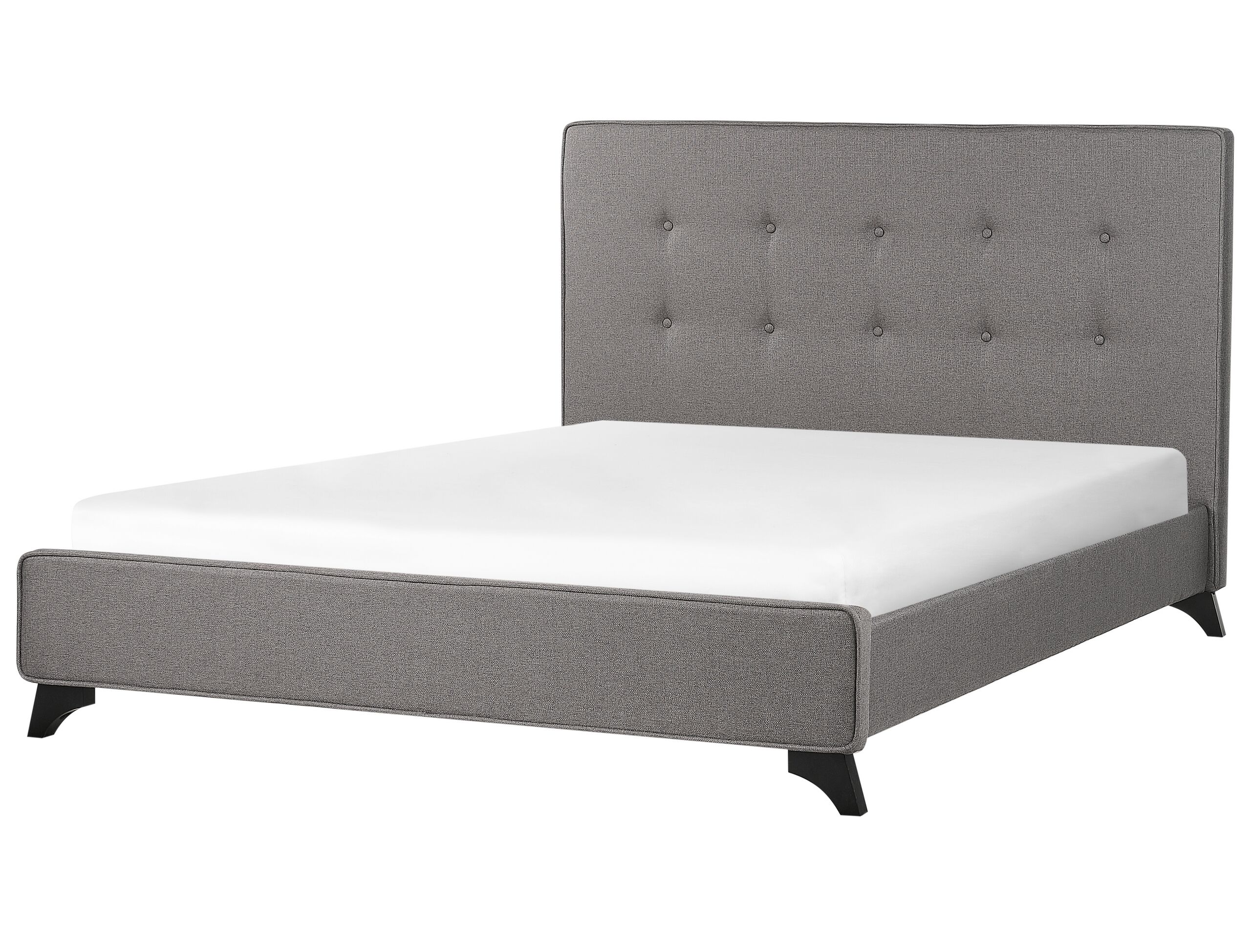 Fabric EU Double Size Bed Grey AMBASSADOR - Gemini Interiors