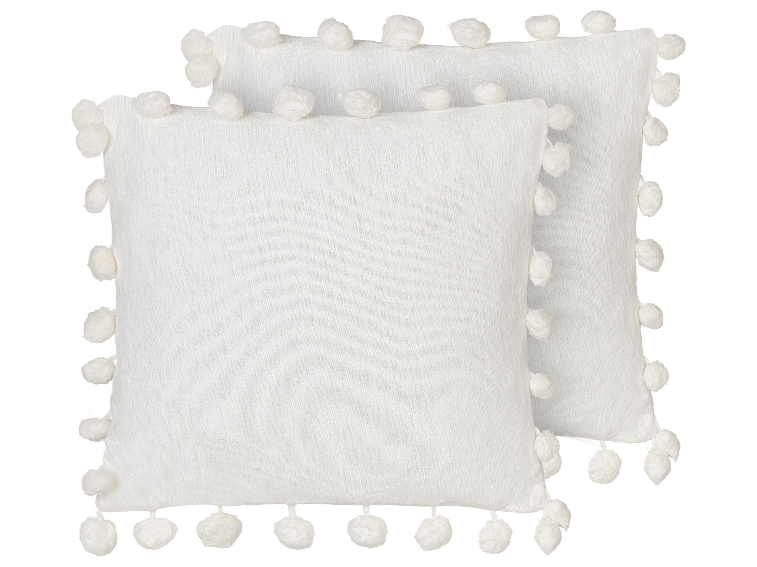Set of 2 Cushions 45x45cm White - Gemini Interiors