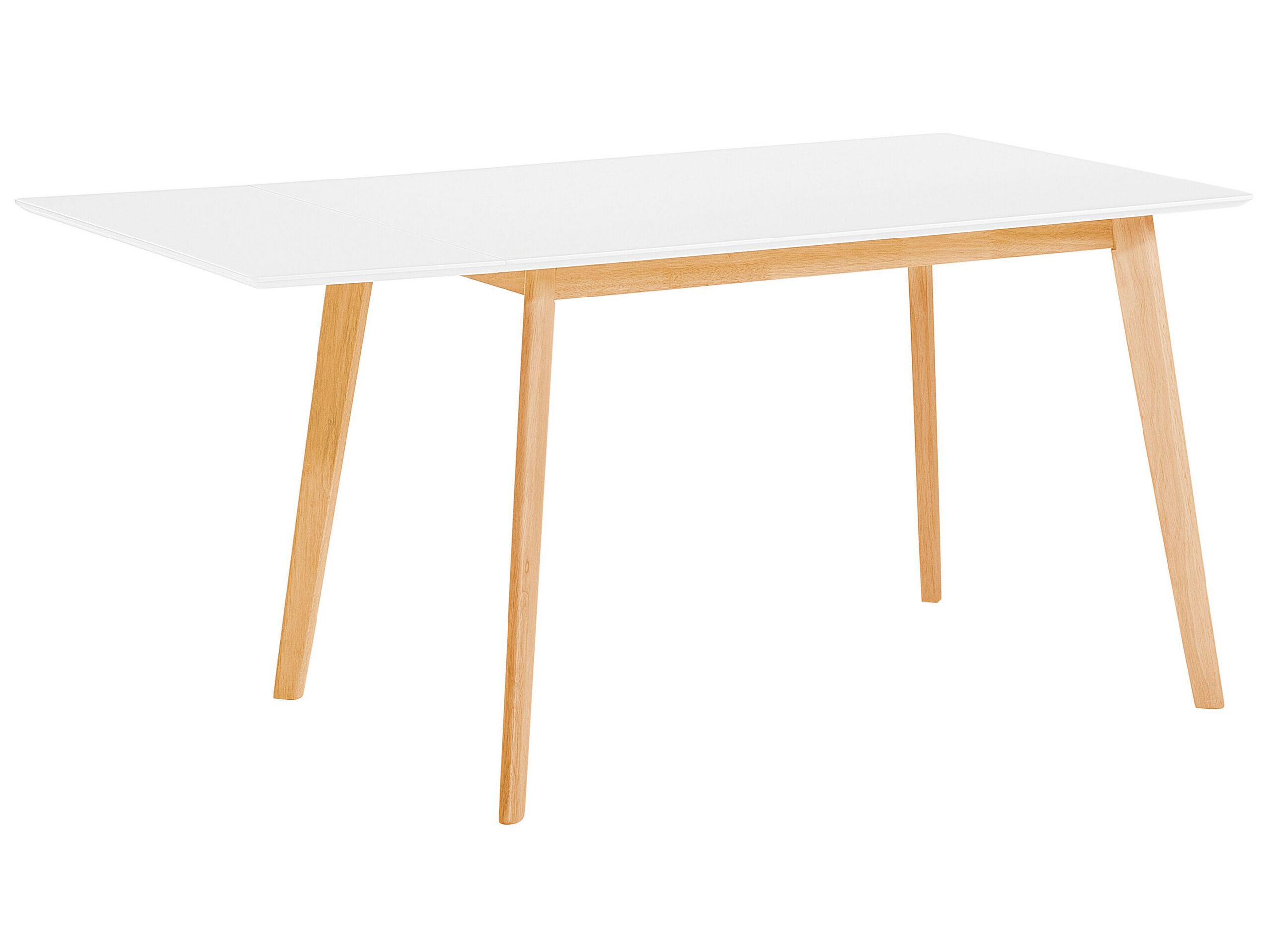 Extending Dining Table 120/155 cm x 80 cm White MEDIO - Gemini Interiors