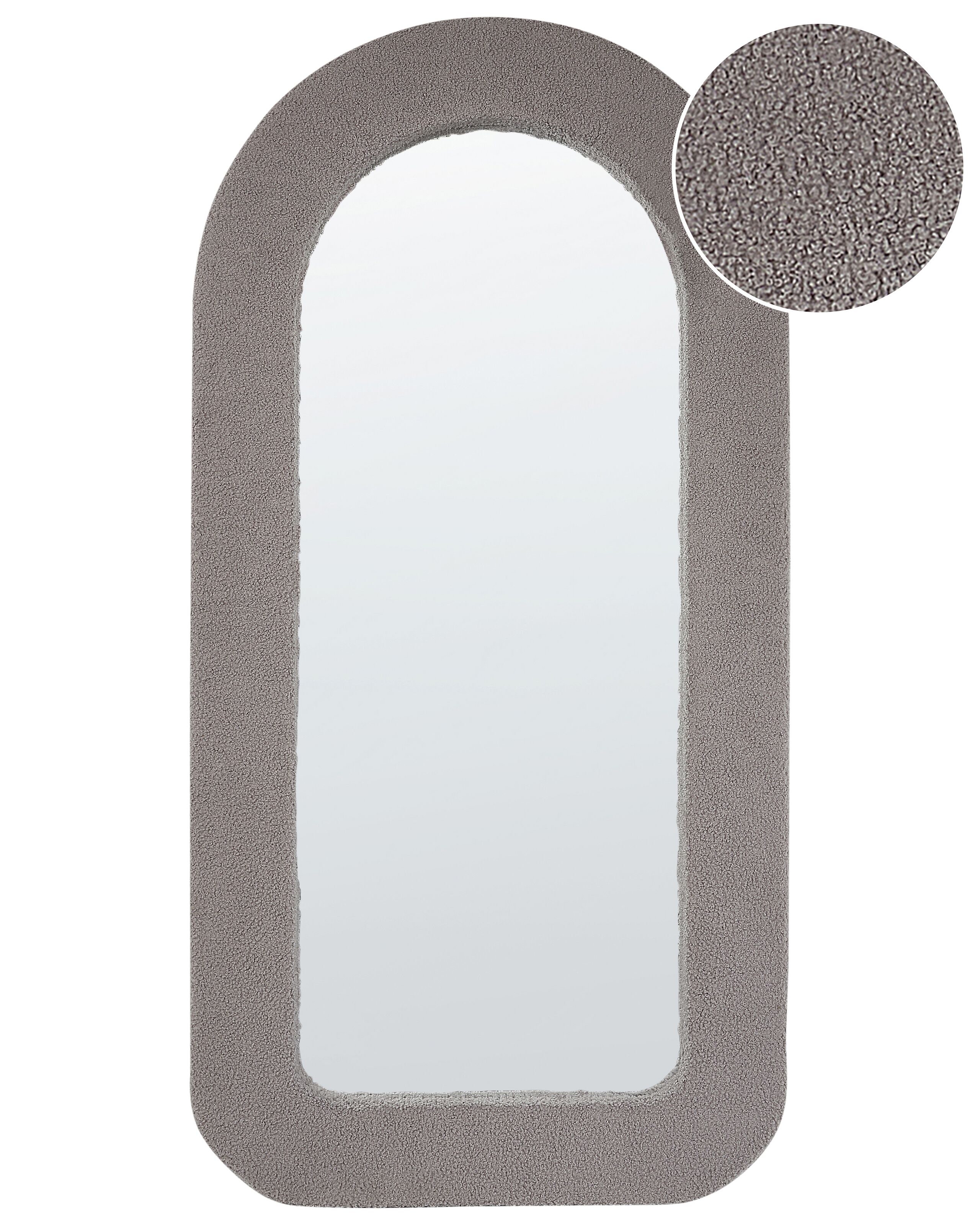 Boucle Wall Mirror 60x120cm Taupe - Gemini Interiors