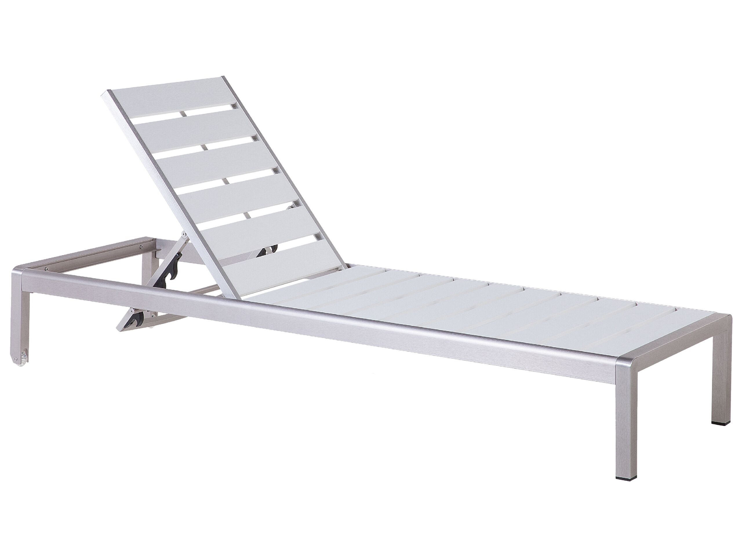 Aluminium Reclining Sun Lounger White NARDO - Gemini Interiors