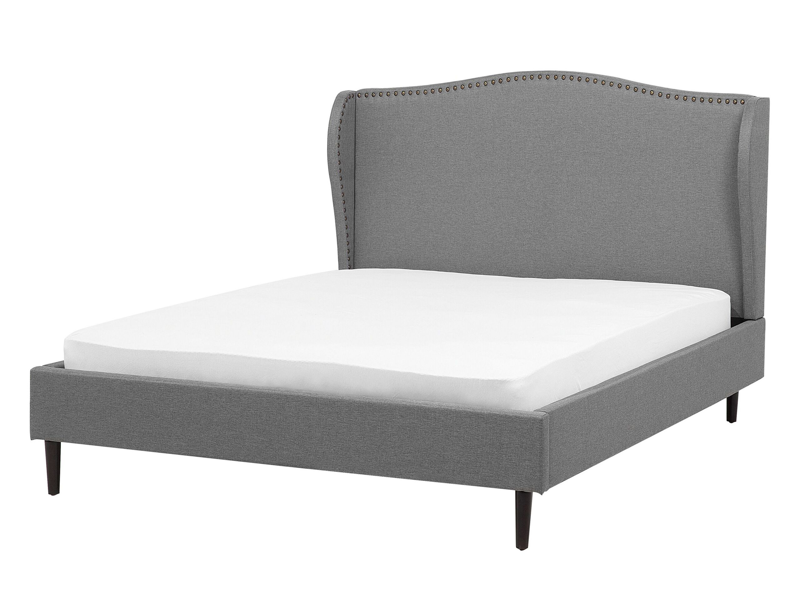 Fabric EU Double Size Bed Grey COLMAR - Gemini Interiors