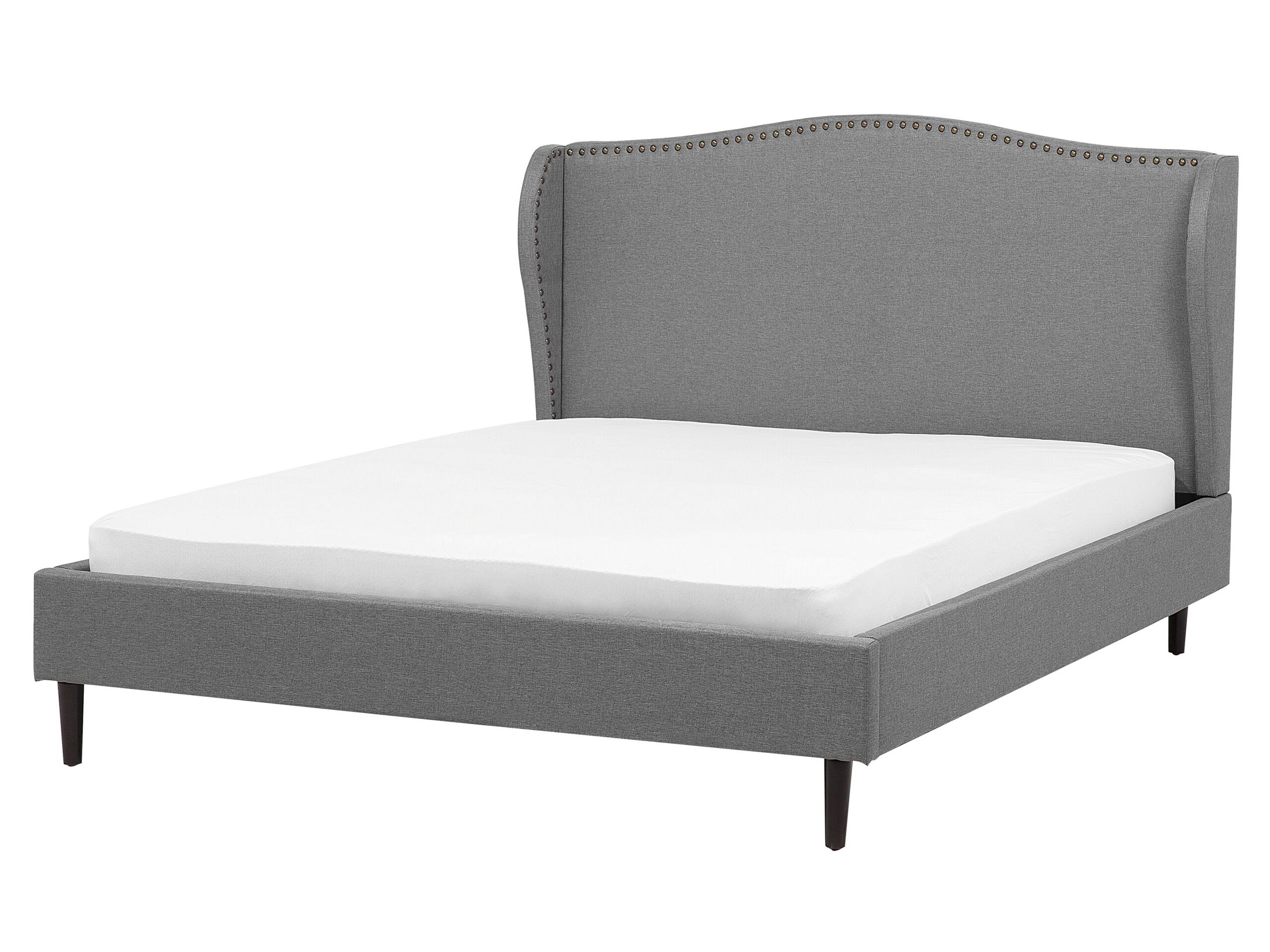 Fabric EU King Size Bed Grey COLMAR - Gemini Interiors
