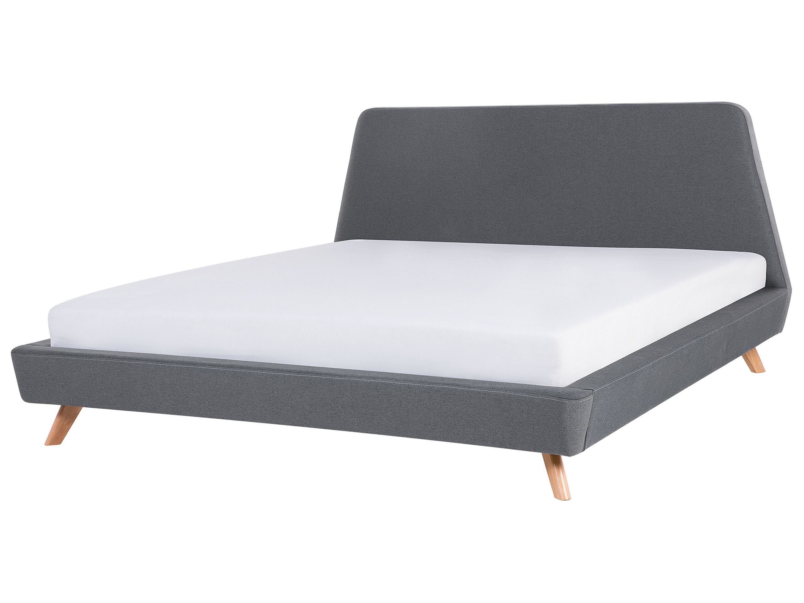 Fabric EU Super King Size Bed Grey VIENNE - Gemini Interiors