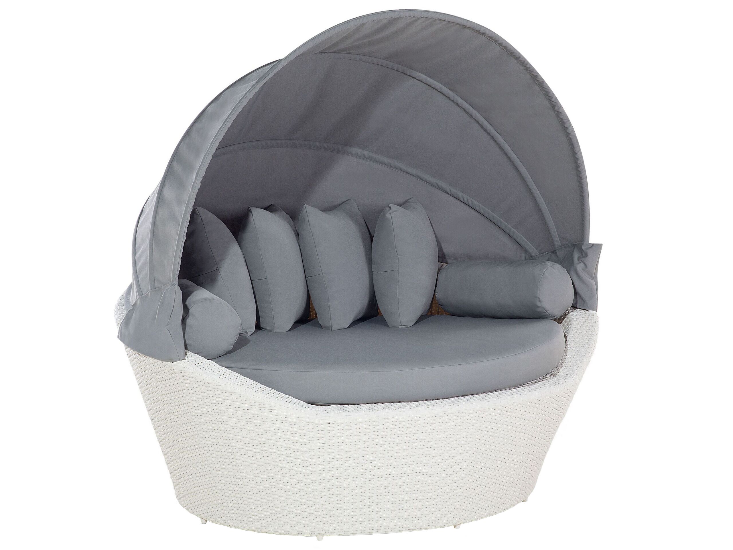 PE Rattan Garden Daybed White SYLT - Gemini Interiors
