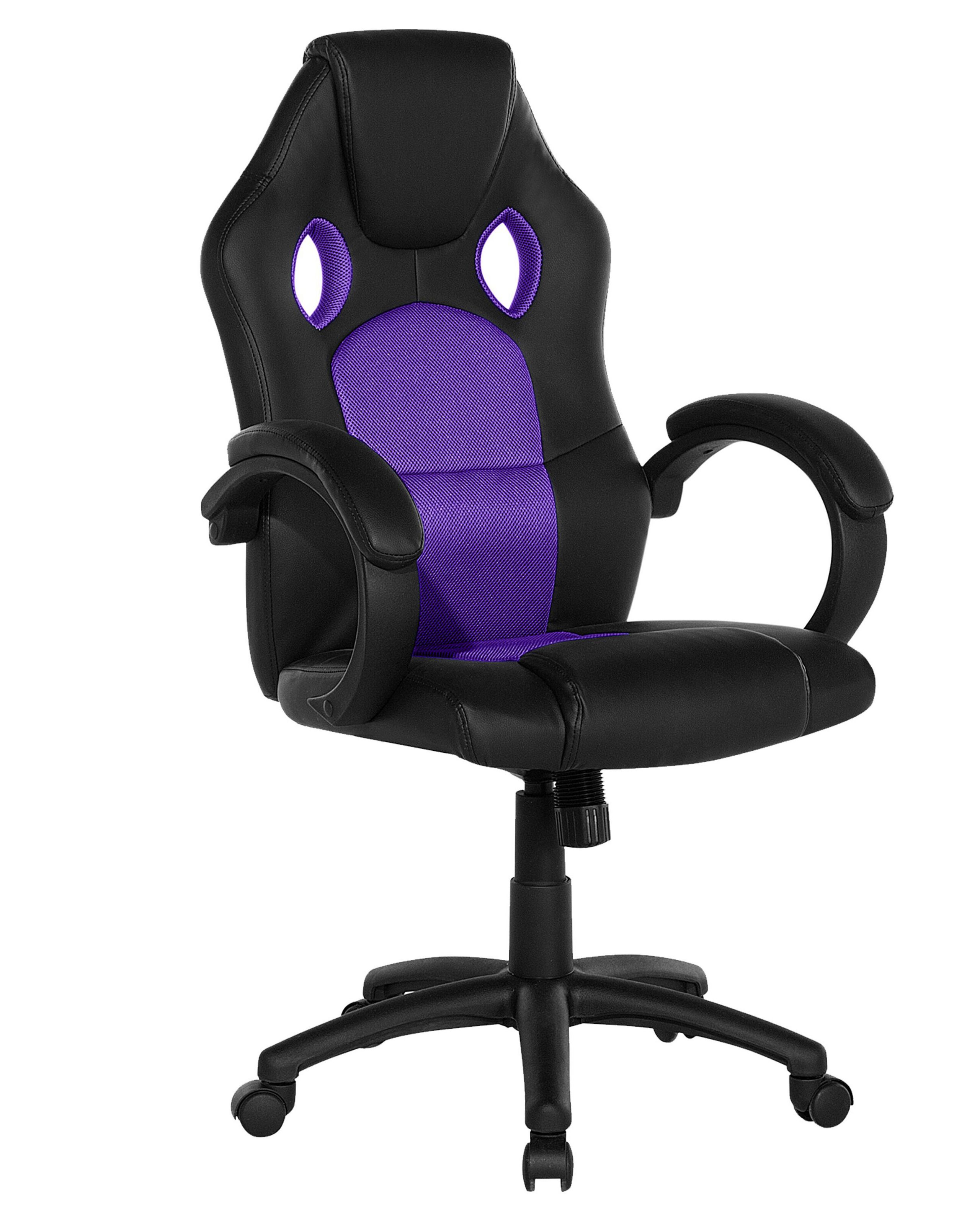 Swivel Office Chair Purple FIGHTER - Gemini Interiors