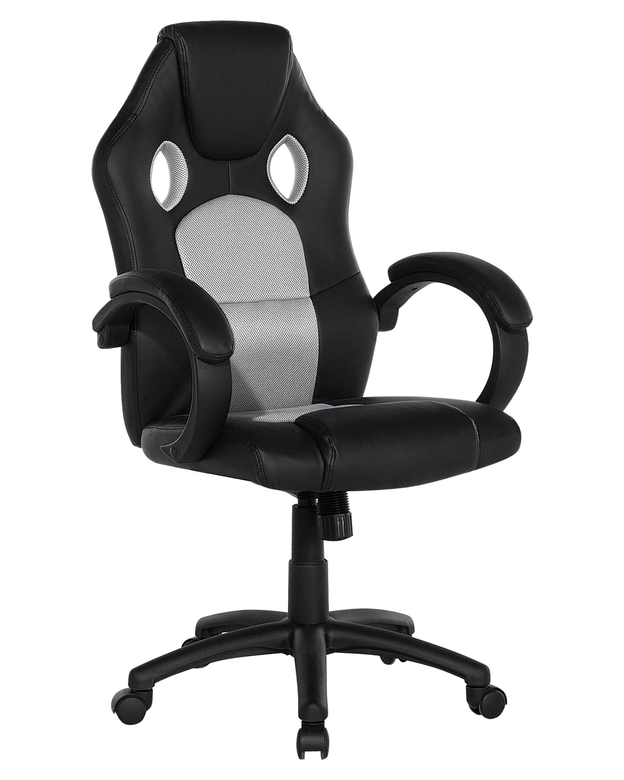 Swivel Office Chair Grey FIGHTER - Gemini Interiors