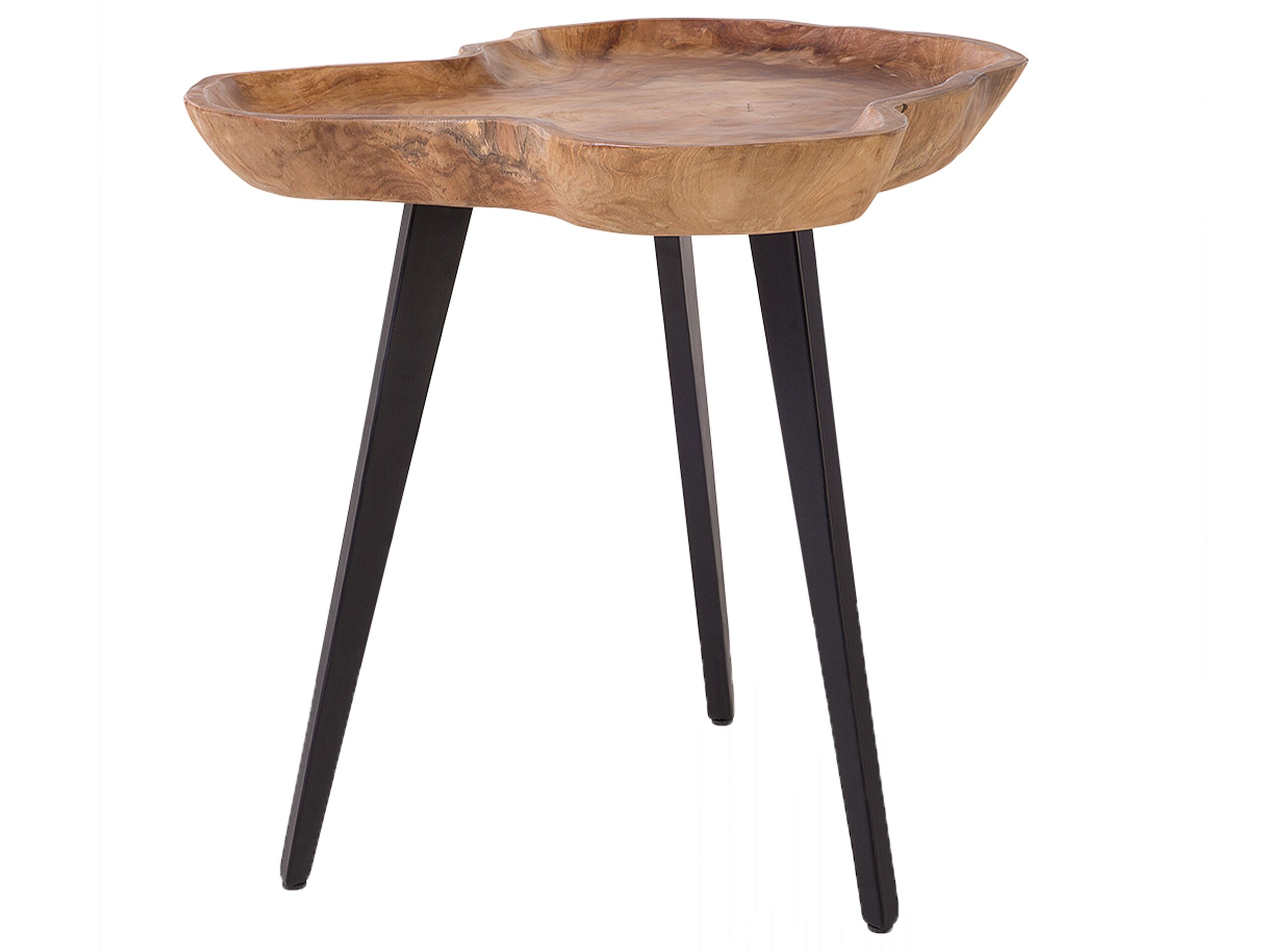 Teak Side Table Light Wood ELSA - Gemini Interiors