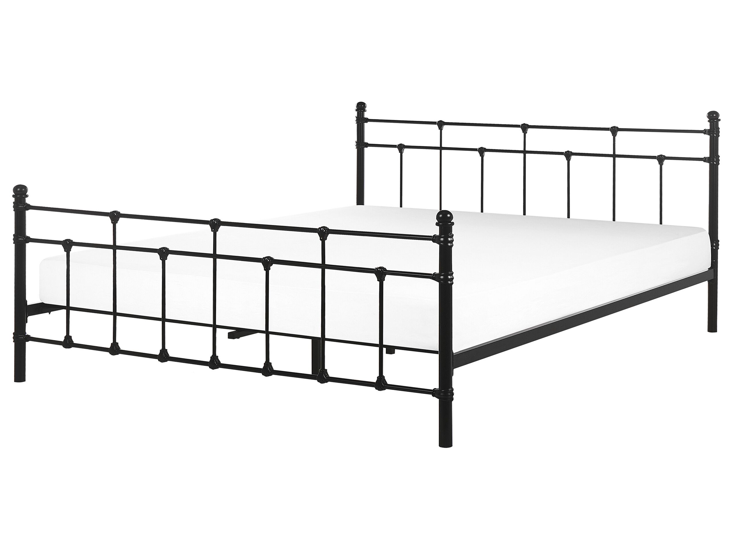Metal EU King Size Bed Frame Black LYNX - Gemini Interiors