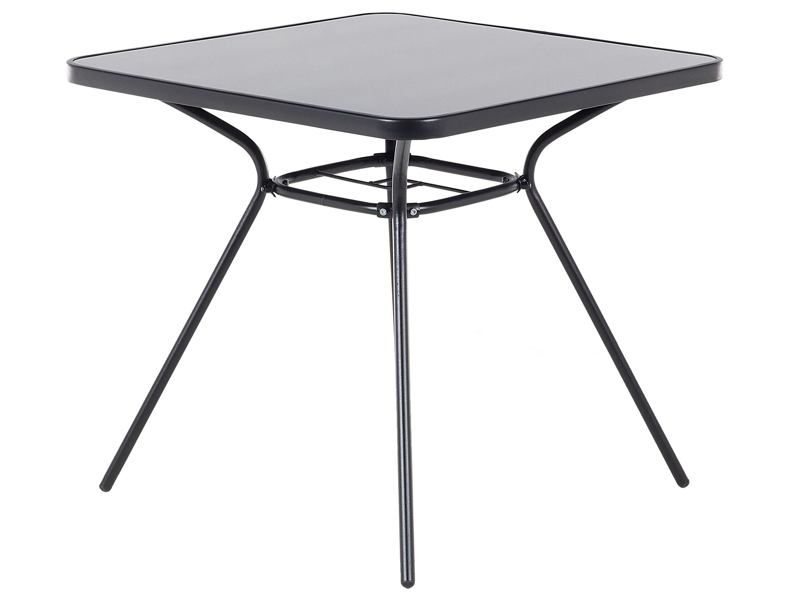 Garden Table 80 x 80 cm Black LIVO - Gemini Interiors