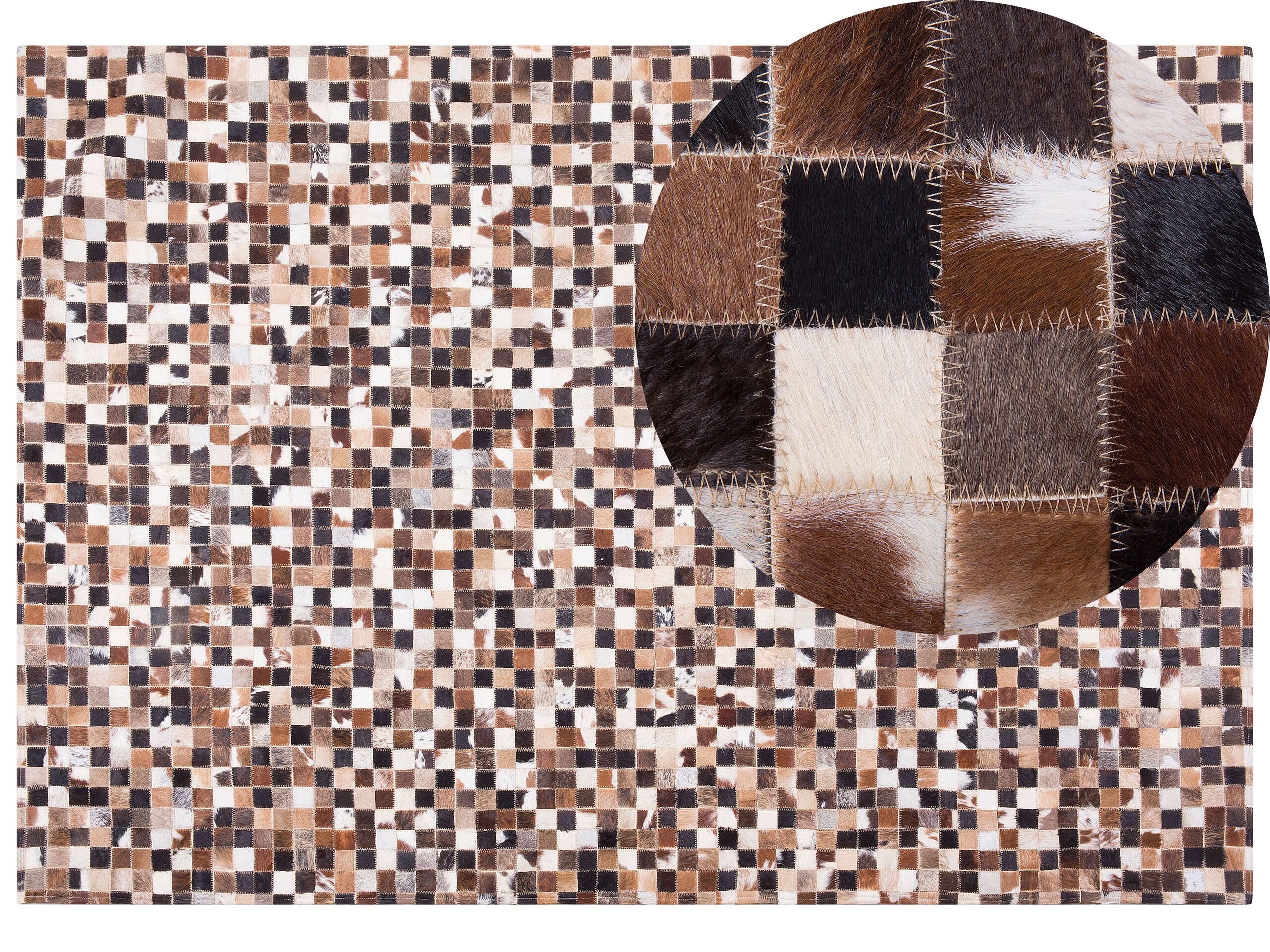 Cowhide Area Rug 160x230cm Multicolour - Gemini Interiors