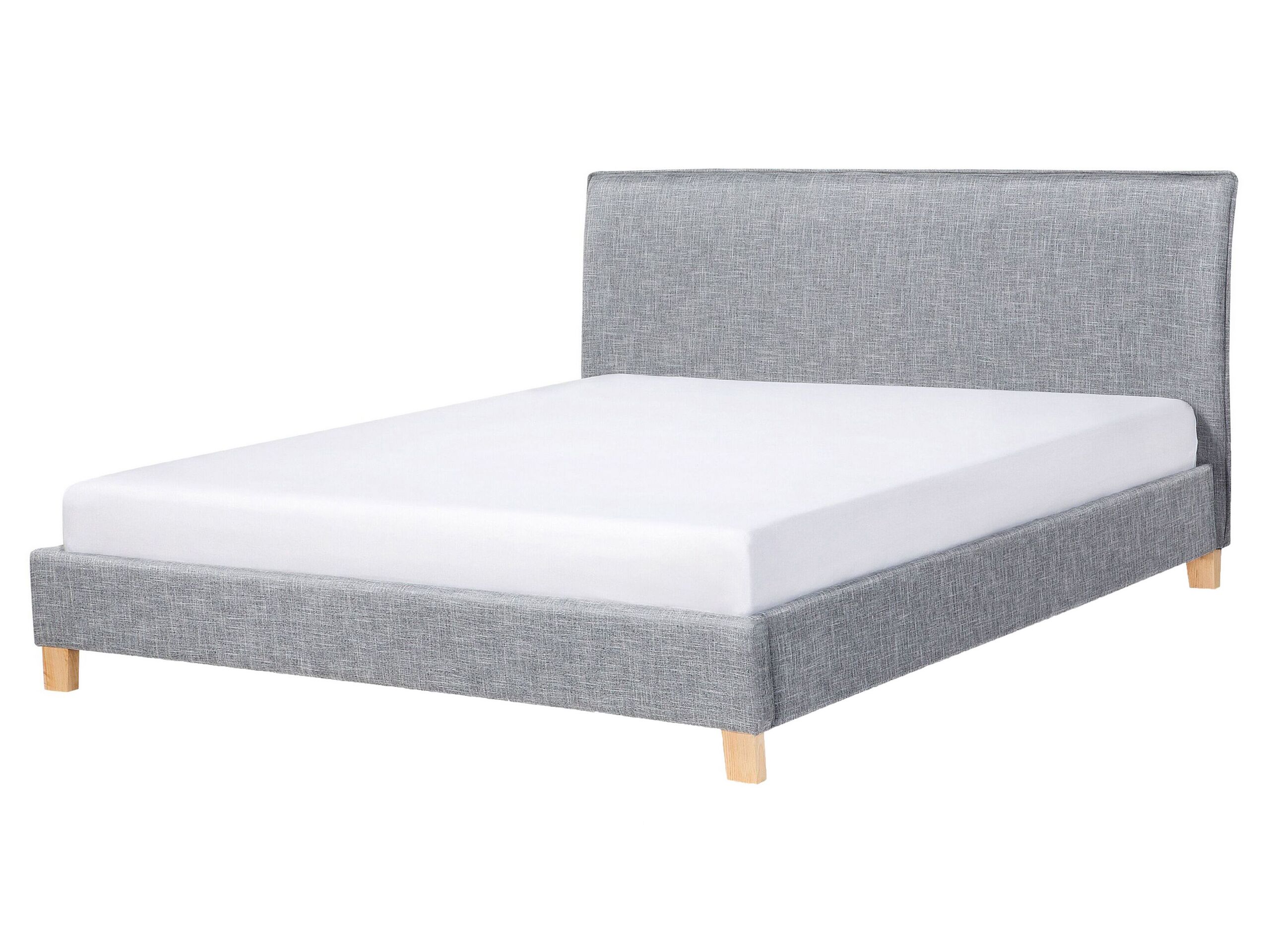 Fabric EU King Size Bed Grey SENNEZ - Gemini Interiors