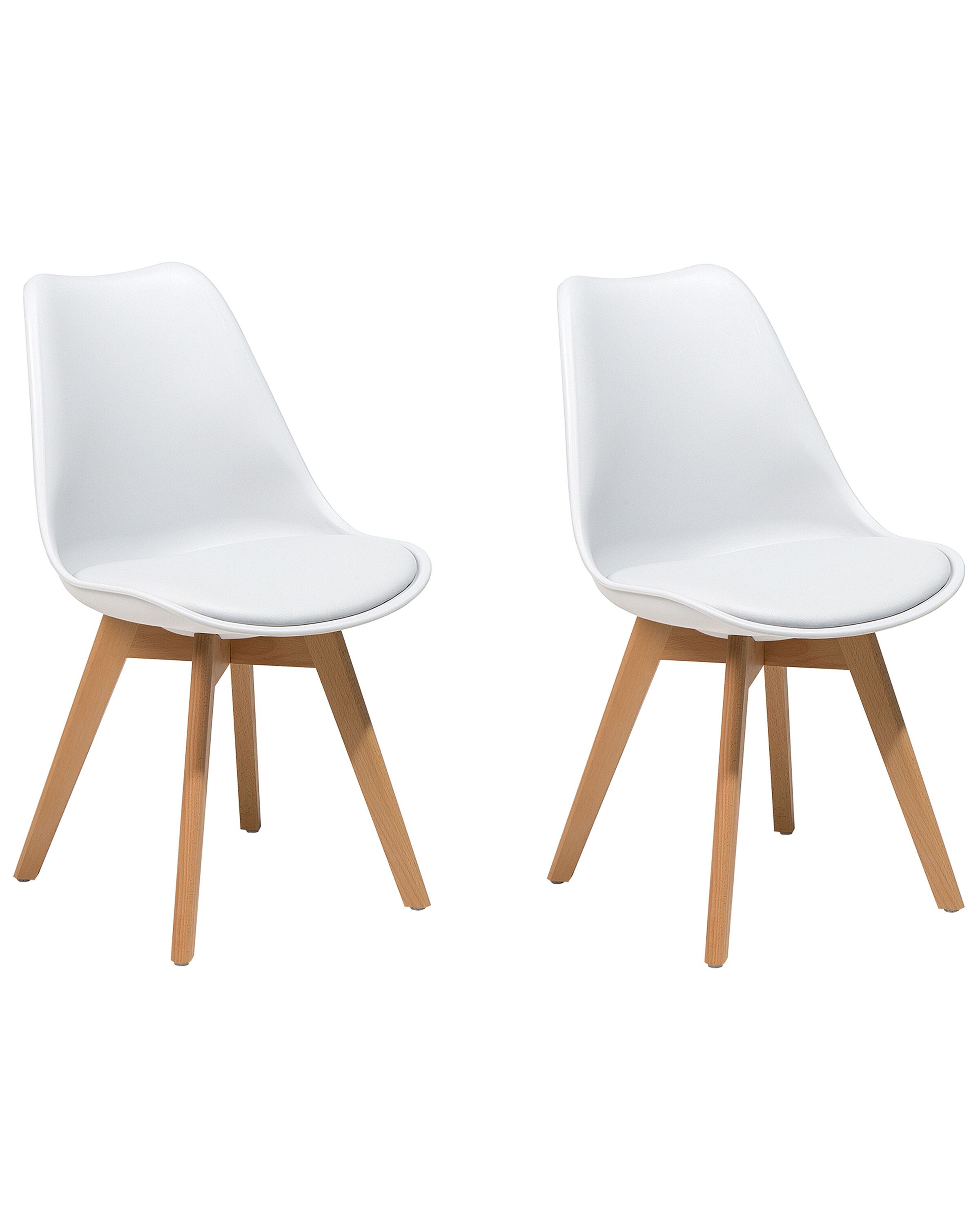 Set of 2 Dining Chairs White DAKOTA II - Gemini Interiors
