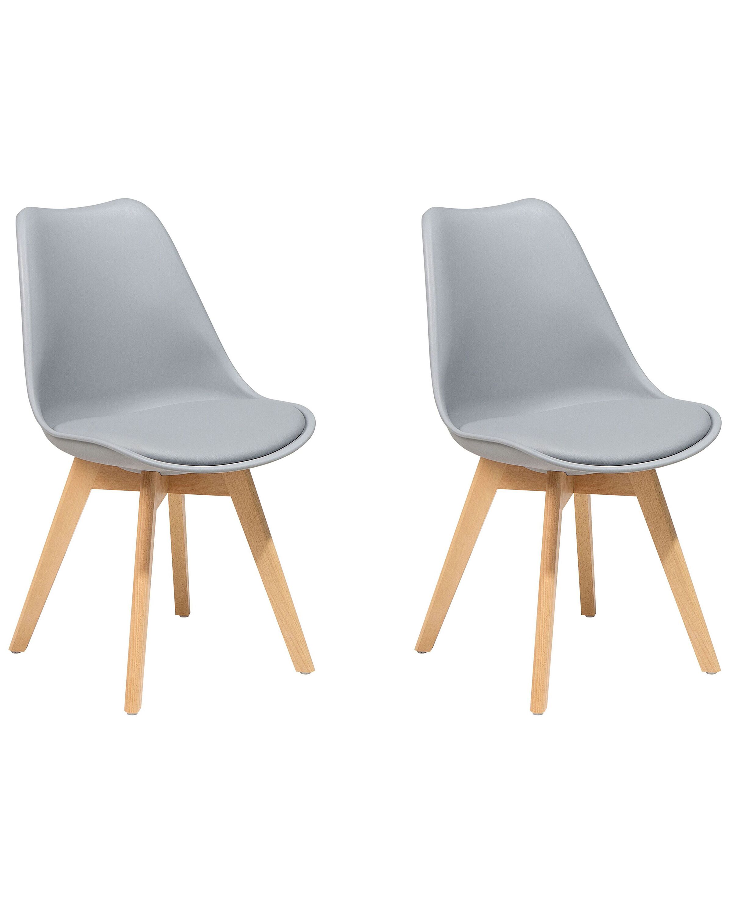 Set of 2 Dining Chairs Grey DAKOTA II - Gemini Interiors
