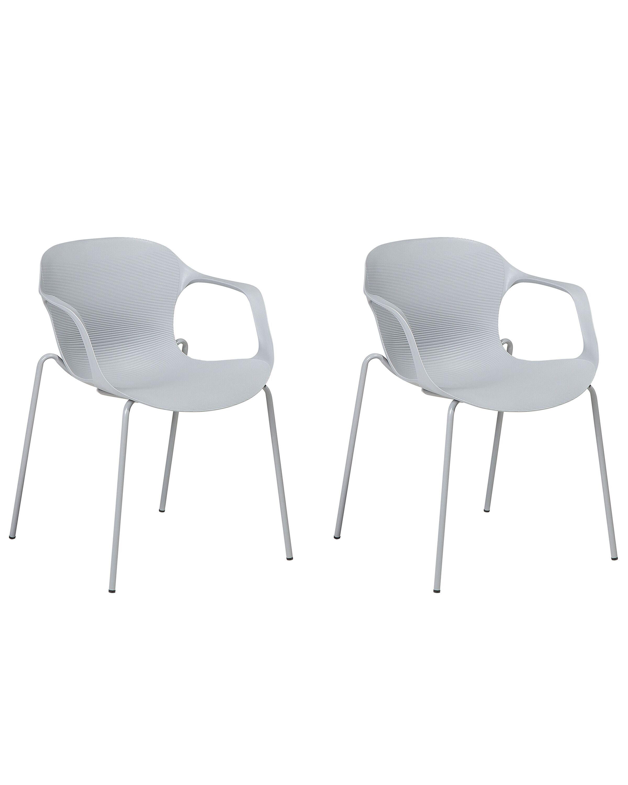 Set of 2 Dining Chairs Grey ELBERT - Gemini Interiors