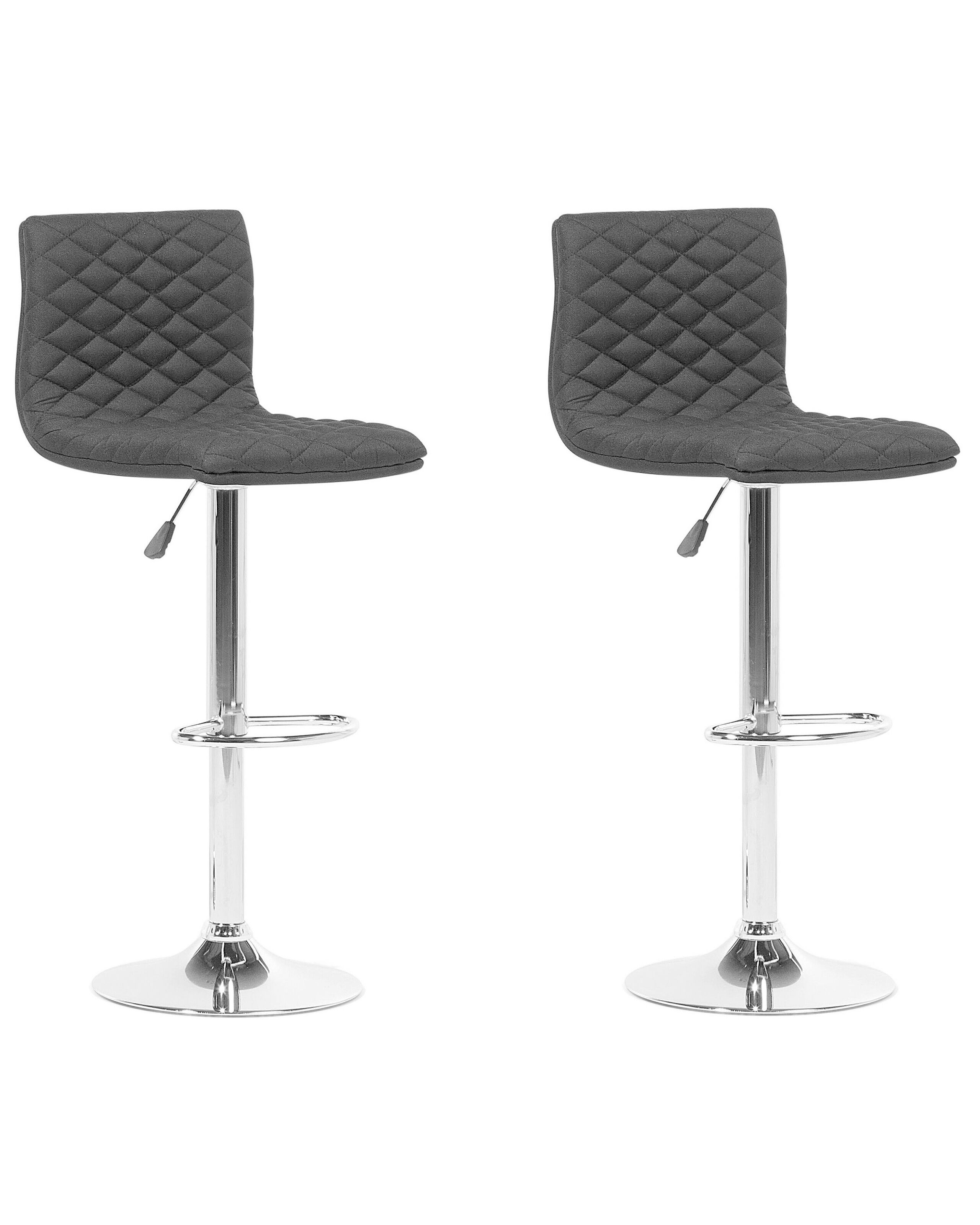 Set of 2 Adjustable Bar Stools Black ORLANDO - Gemini Interiors