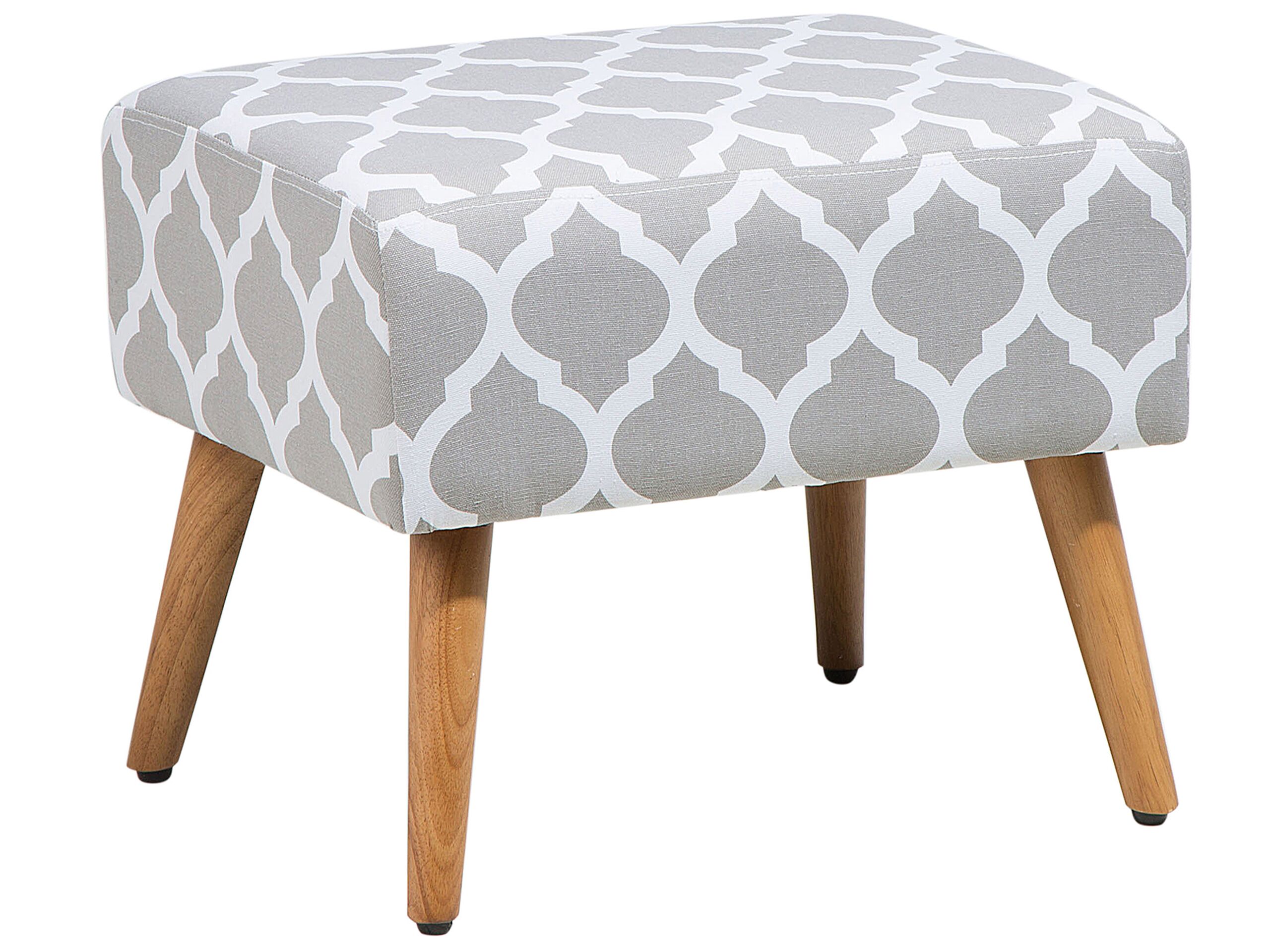 Footstool Grey MANTEO - Gemini Interiors
