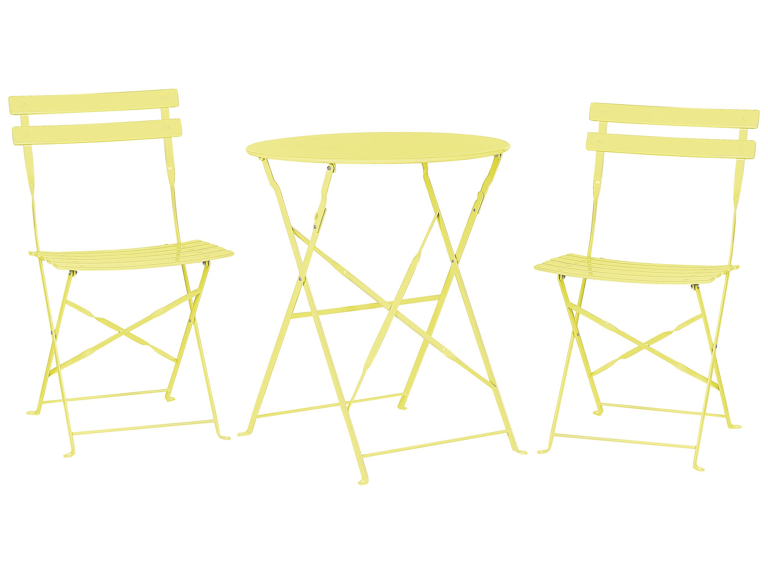 Steel Garden Bistro Set Lime Green FIORI - Gemini Interiors