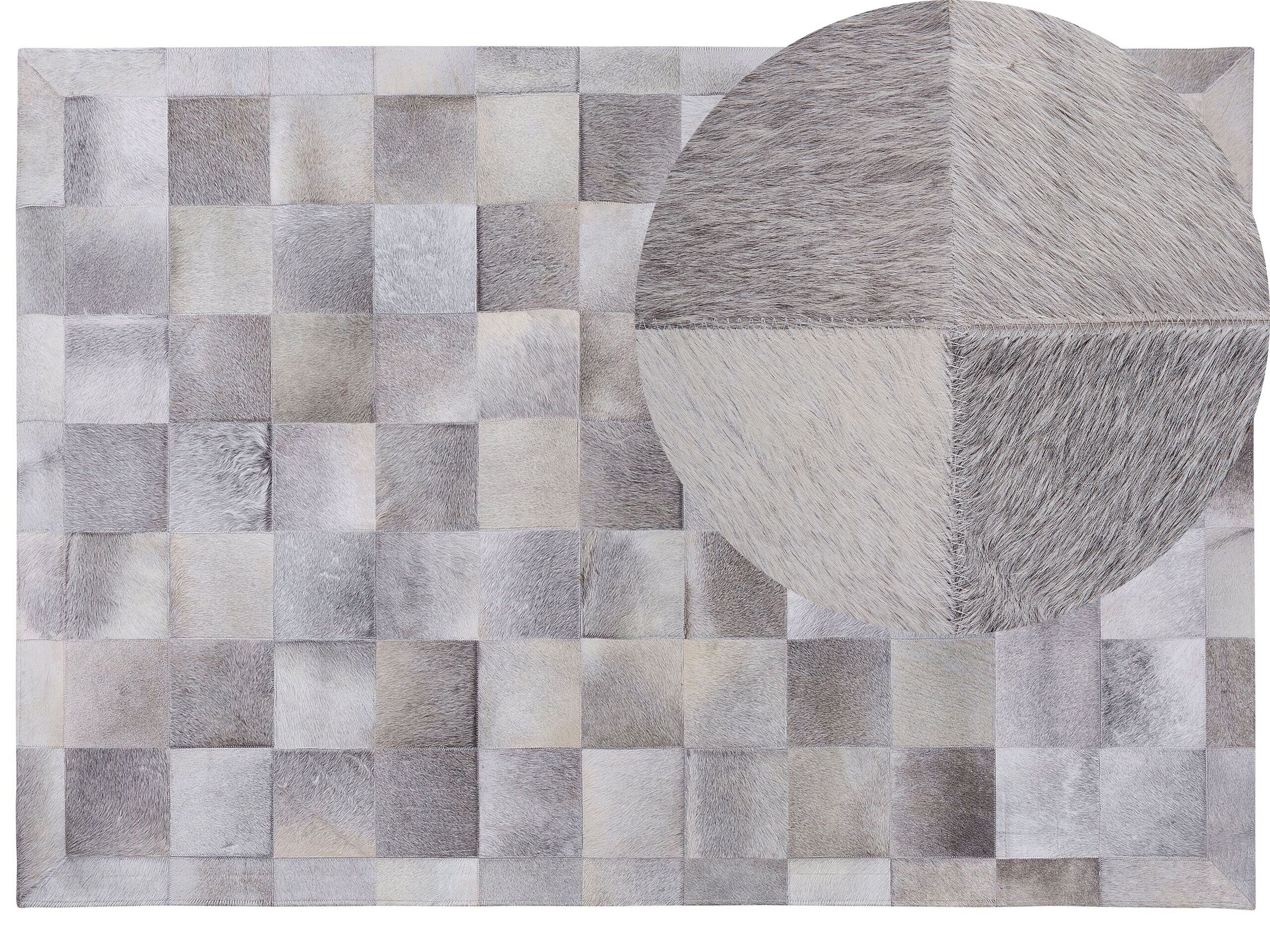 Cowhide Area Rug 160x230cm Grey - Gemini Interiors