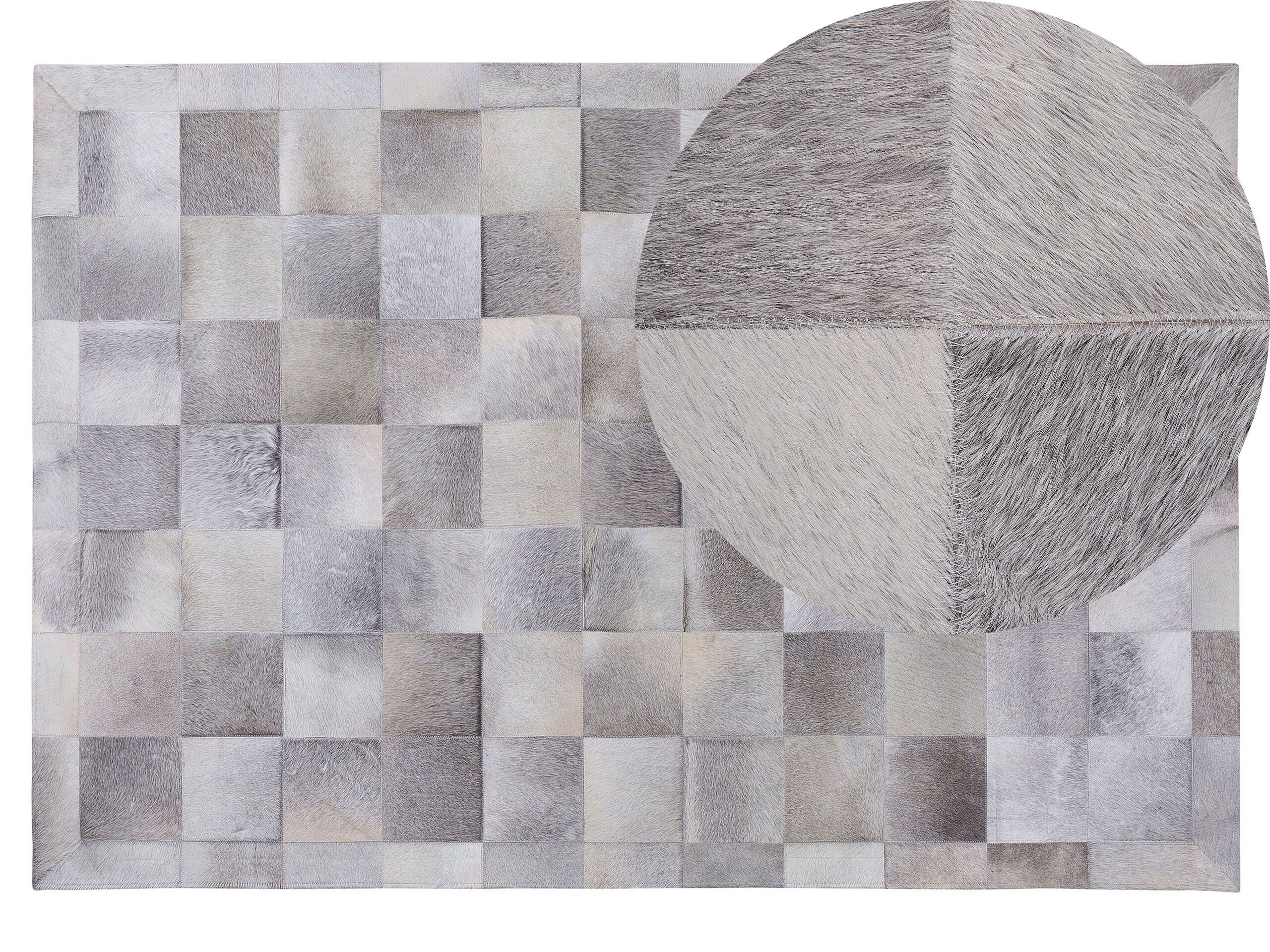 Cowhide Area Rug 140x200cm Grey - Gemini Interiors