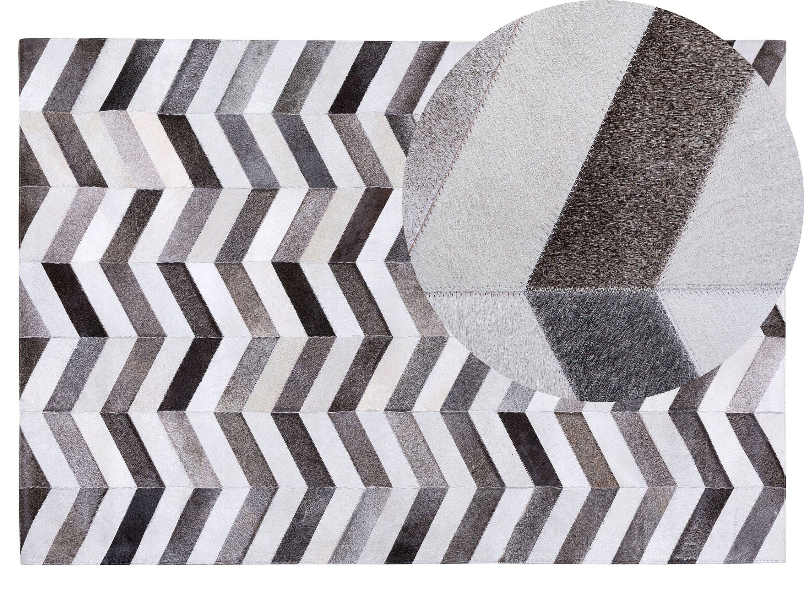 Cowhide Area Rug 140x200cm Grey - Gemini Interiors