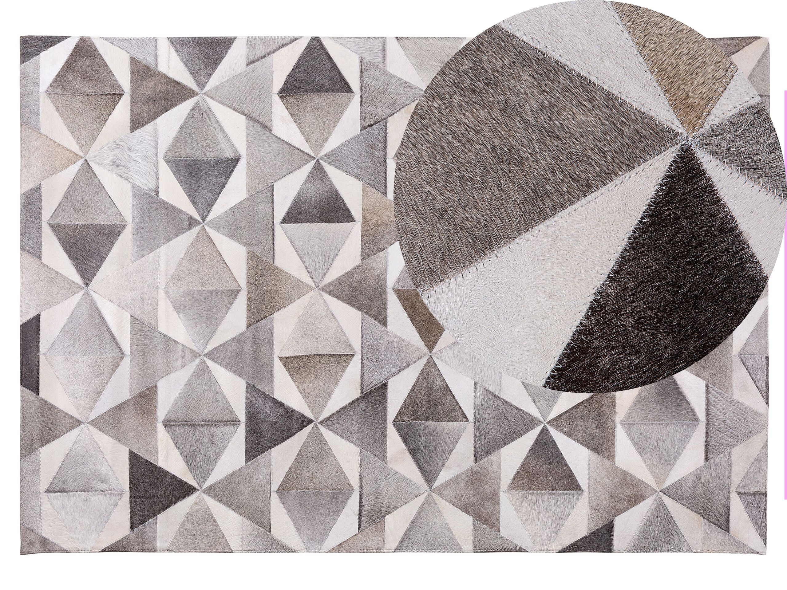 Cowhide Area Rug 140x200cm Grey - Gemini Interiors