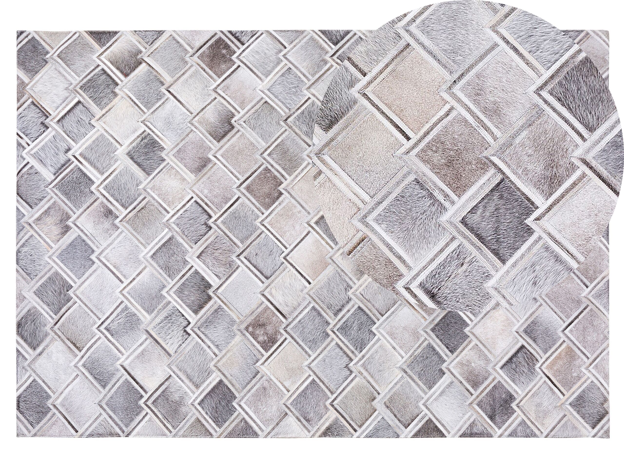 Cowhide Area Rug 140x200cm Grey - Gemini Interiors