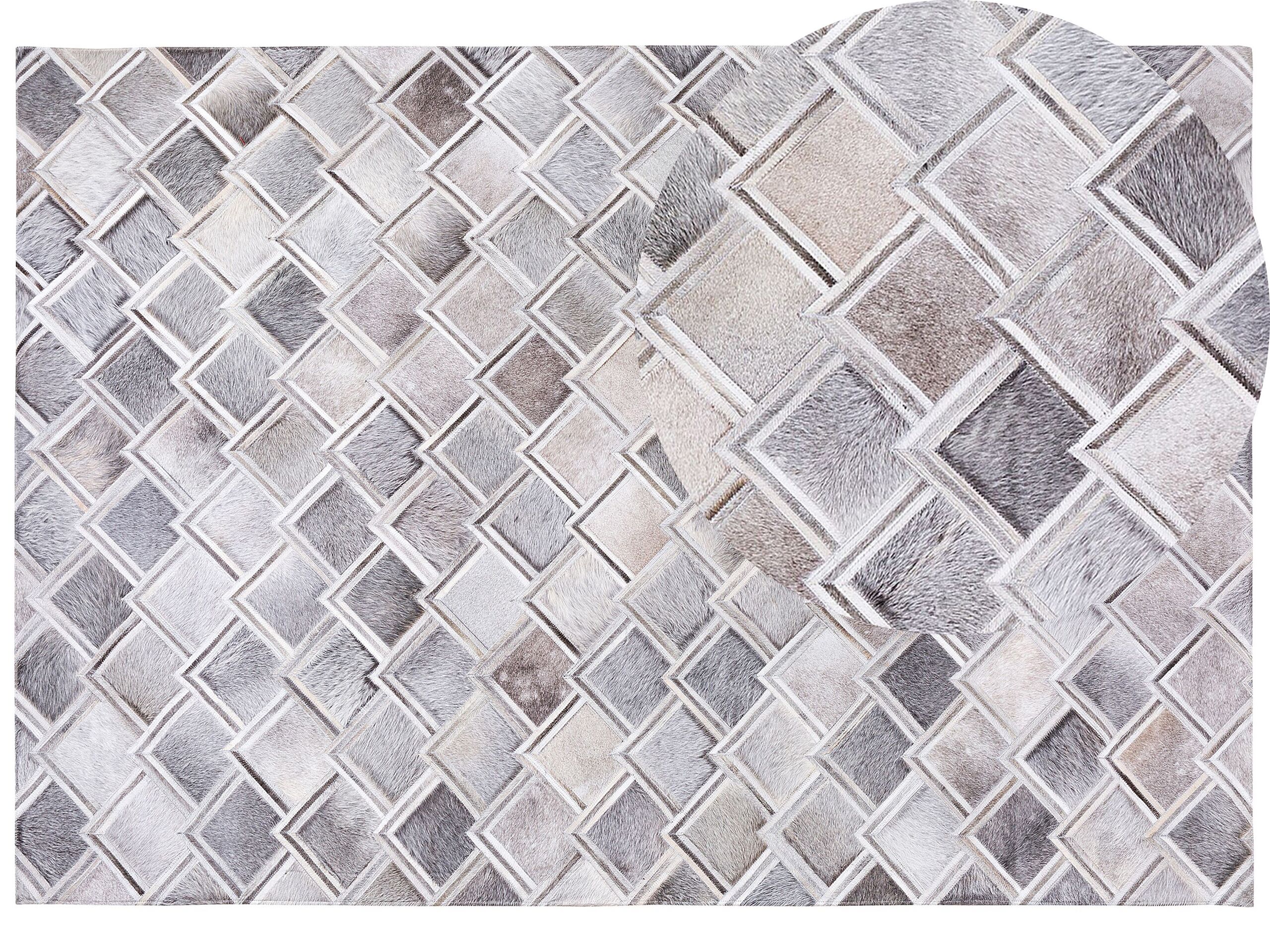 Cowhide Area Rug 160x230cm Grey - Gemini Interiors