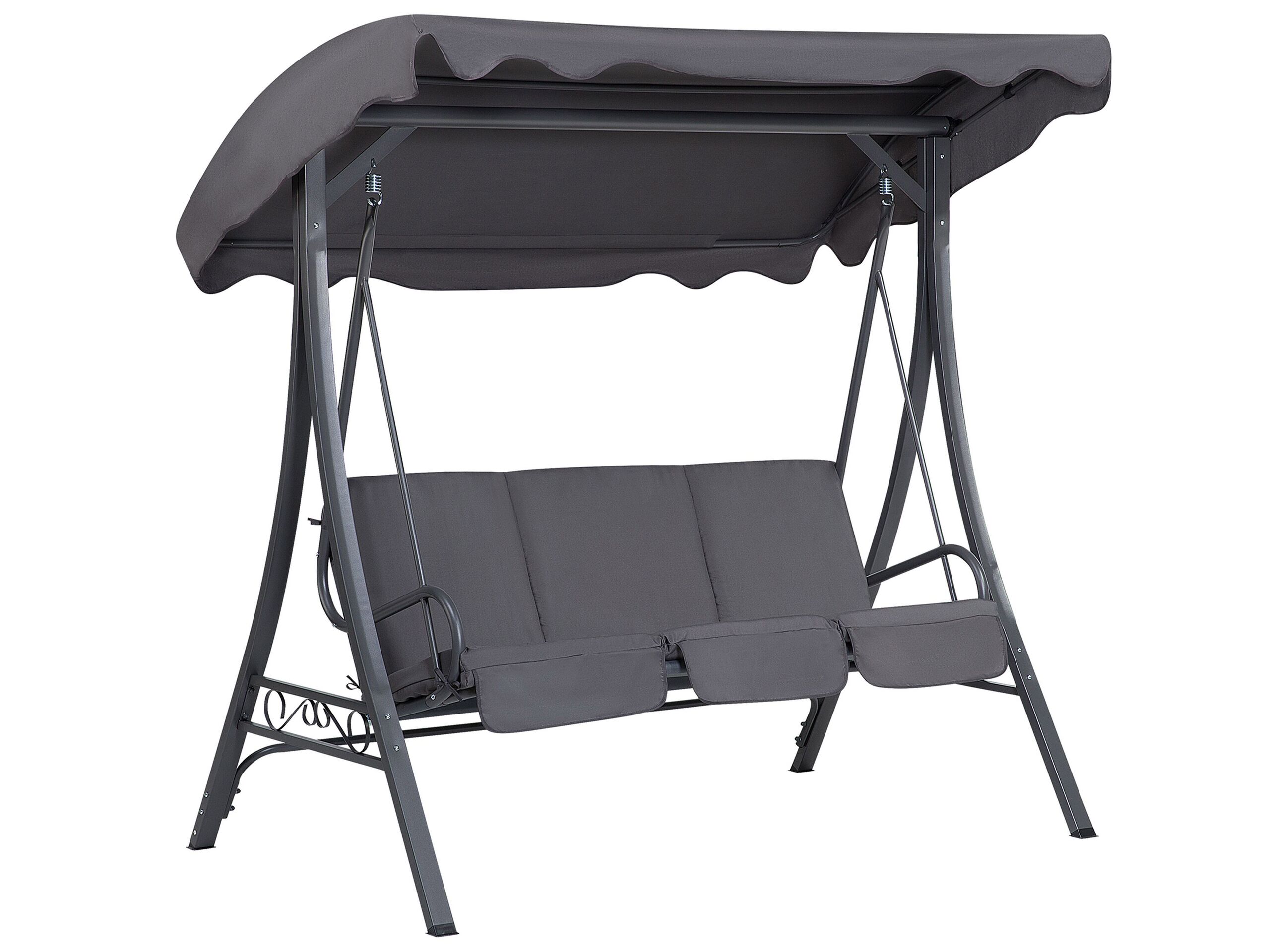 3 Seater Garden Swing Grey GARBO - Gemini Interiors