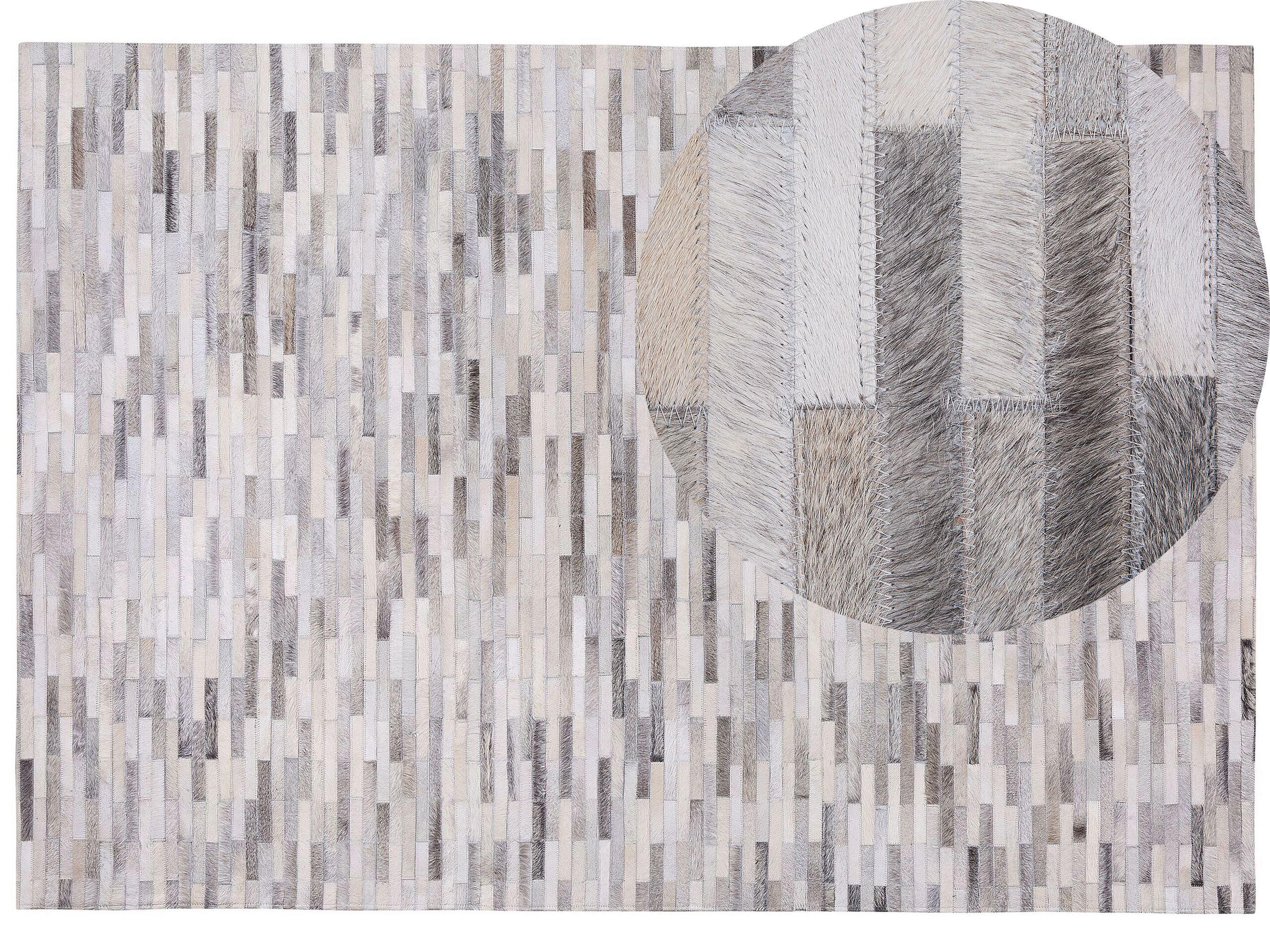 Cowhide Area Rug 160x230cm Grey - Gemini Interiors