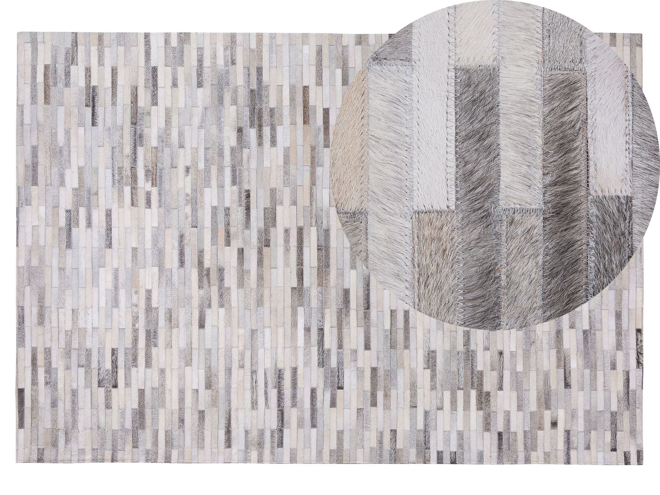 Cowhide Area Rug 140x200cm Grey - Gemini Interiors