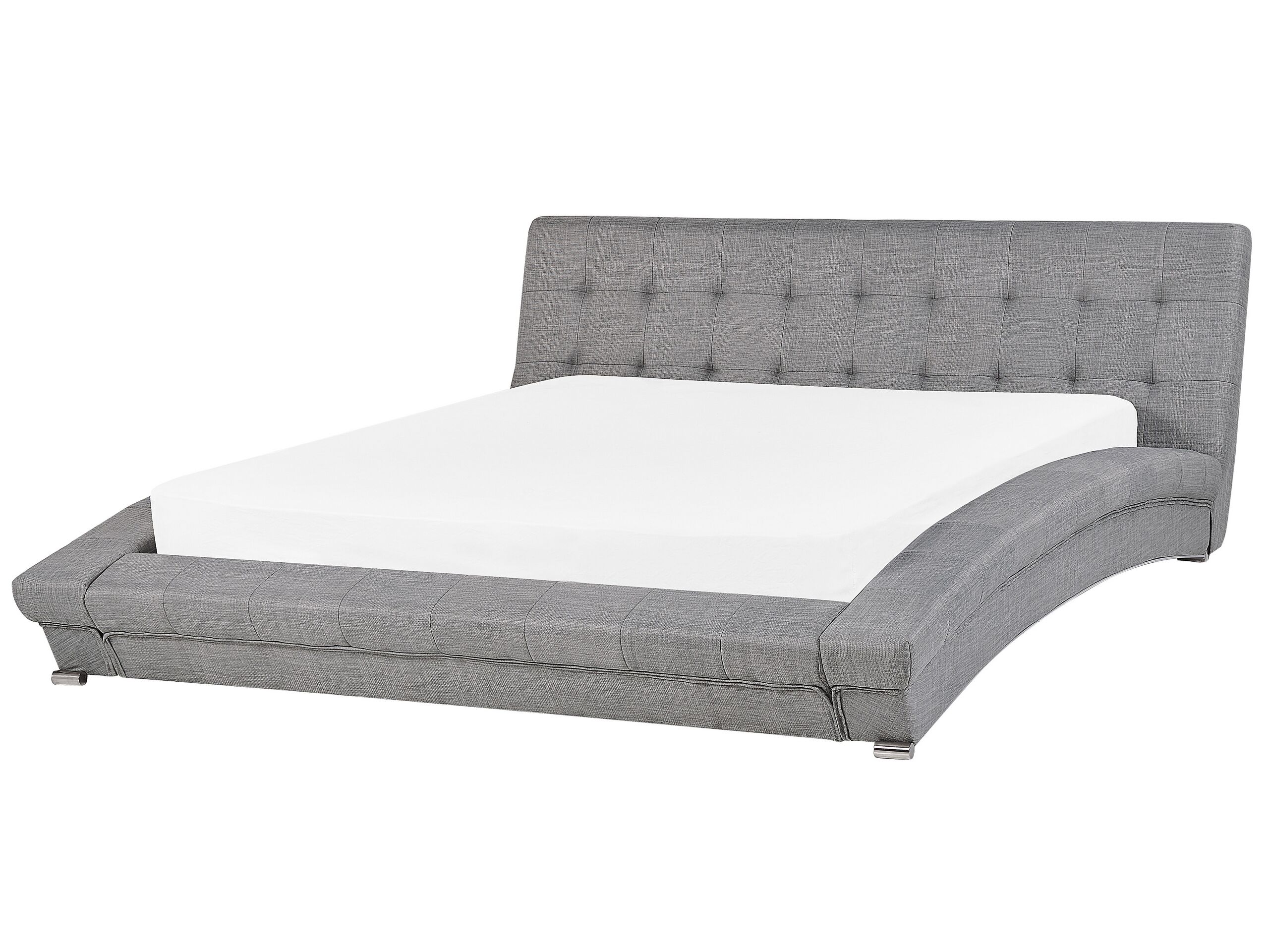 Fabric EU Super King Size Bed Grey LILLE - Gemini Interiors