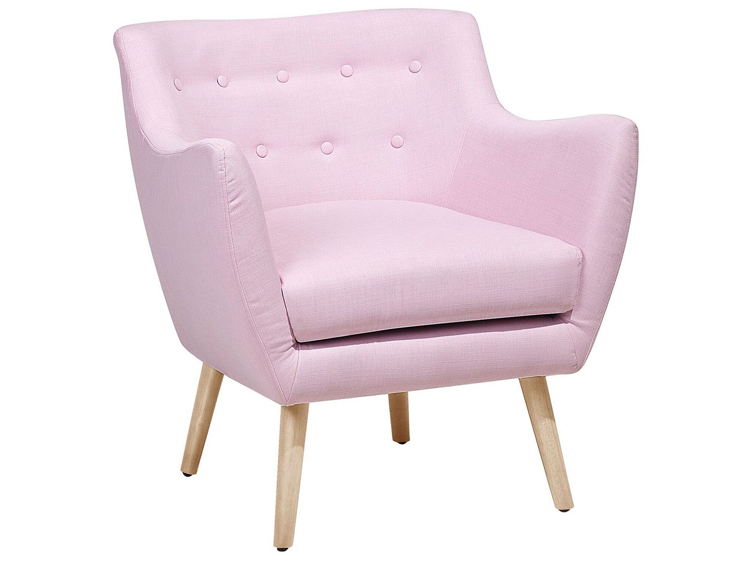 Fabric Armchair Pink DRAMMEN - Gemini Interiors