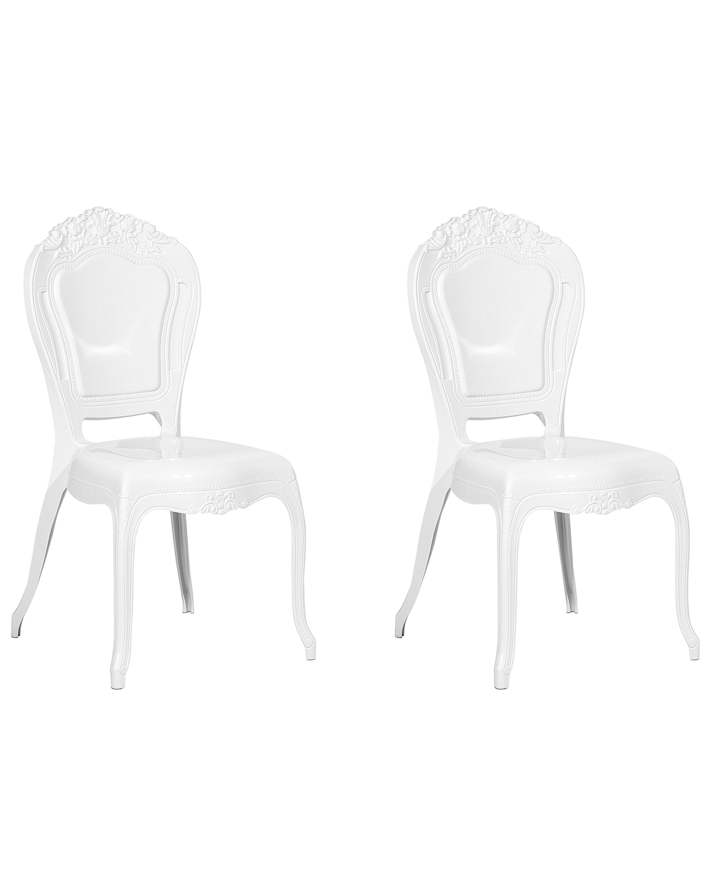 Set of 2 Accent Chairs Acrylic White VERMONT - Gemini Interiors
