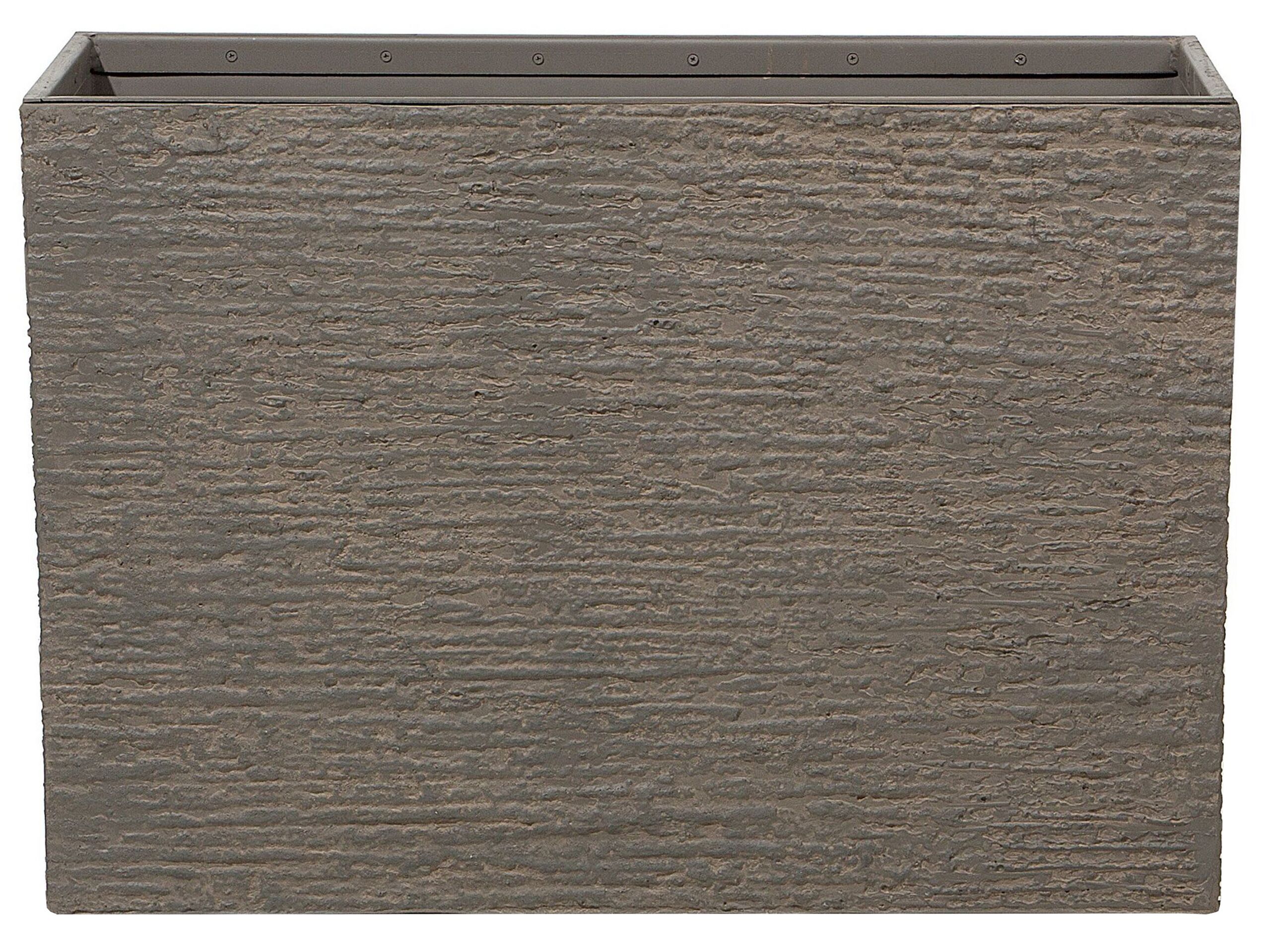 Rectangular Plant Pot 34 x 80 x 56 cm Brown EDESSA - Gemini Interiors