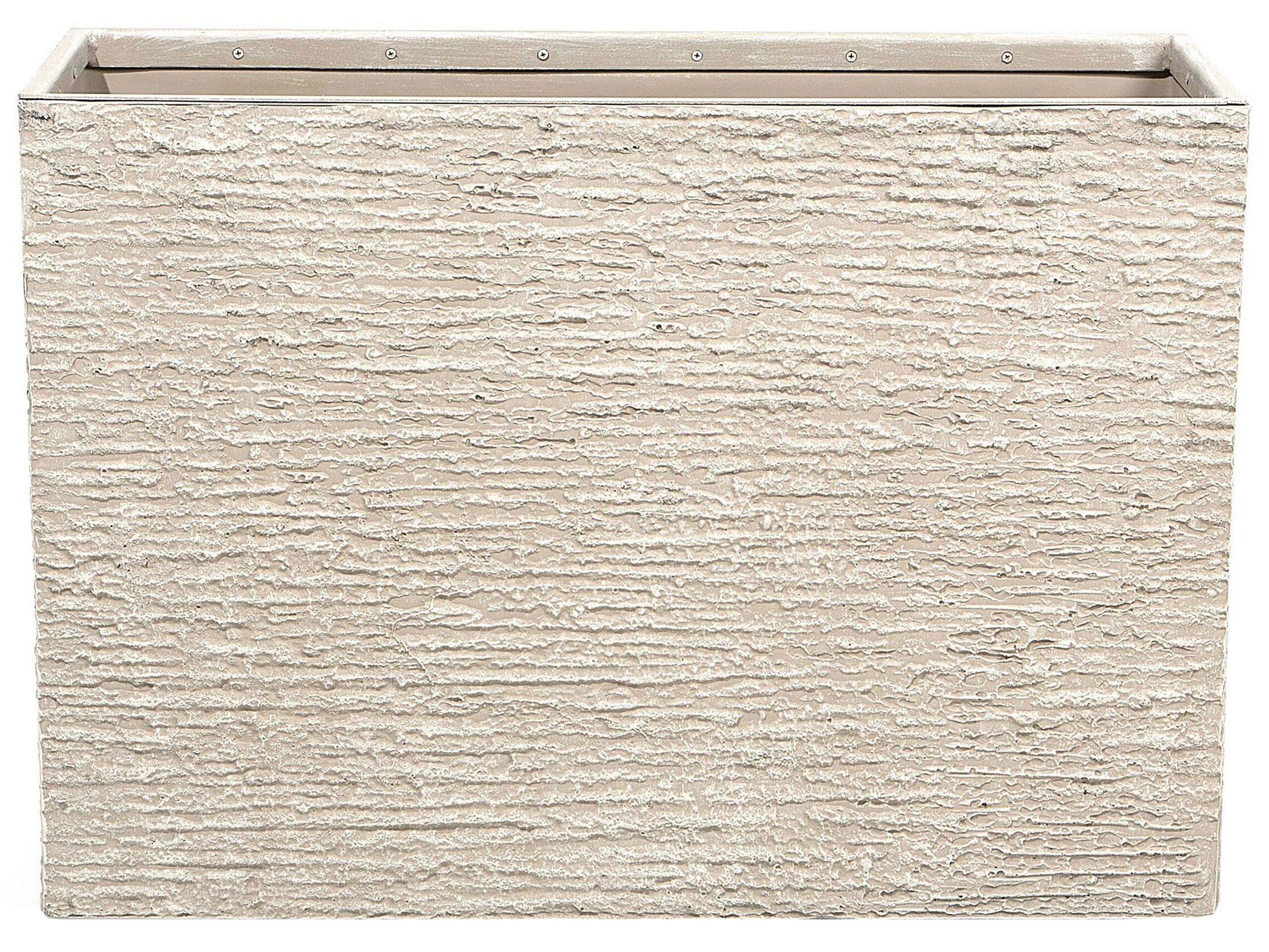 Rectangular Plant Pot 34 x 80 x 56 cm Beige EDESSA - Gemini Interiors