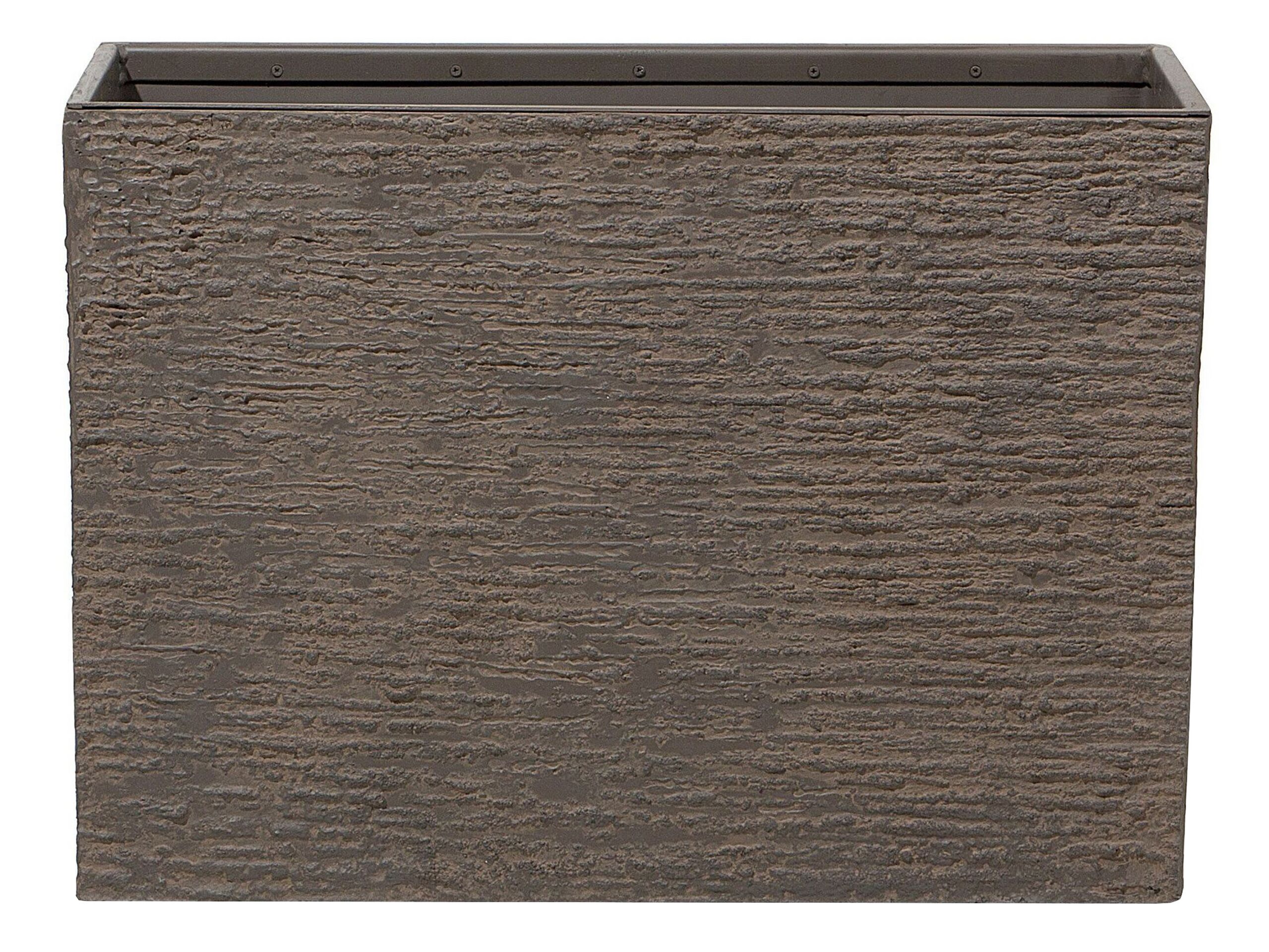 Rectangular Plant Pot 29 x 70 x 50 cm Brown EDESSA - Gemini Interiors