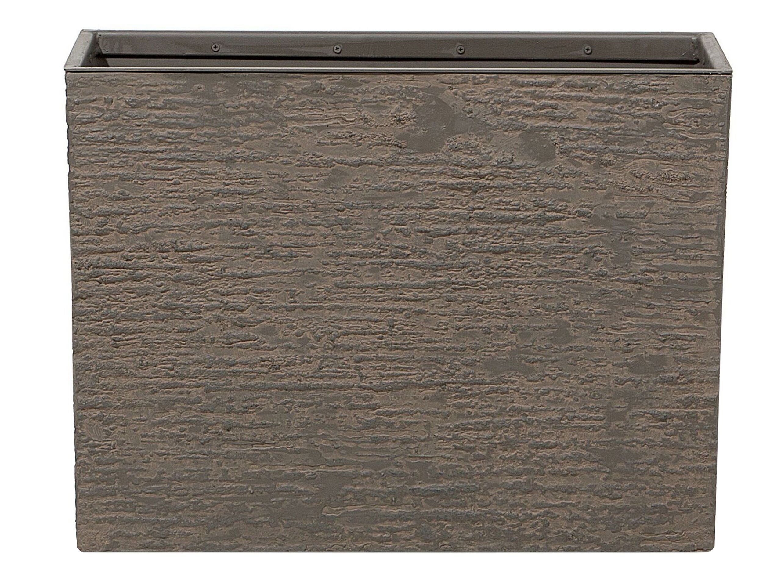 Rectangular Plant Pot 25 x 60 x 45 cm Brown EDESSA - Gemini Interiors