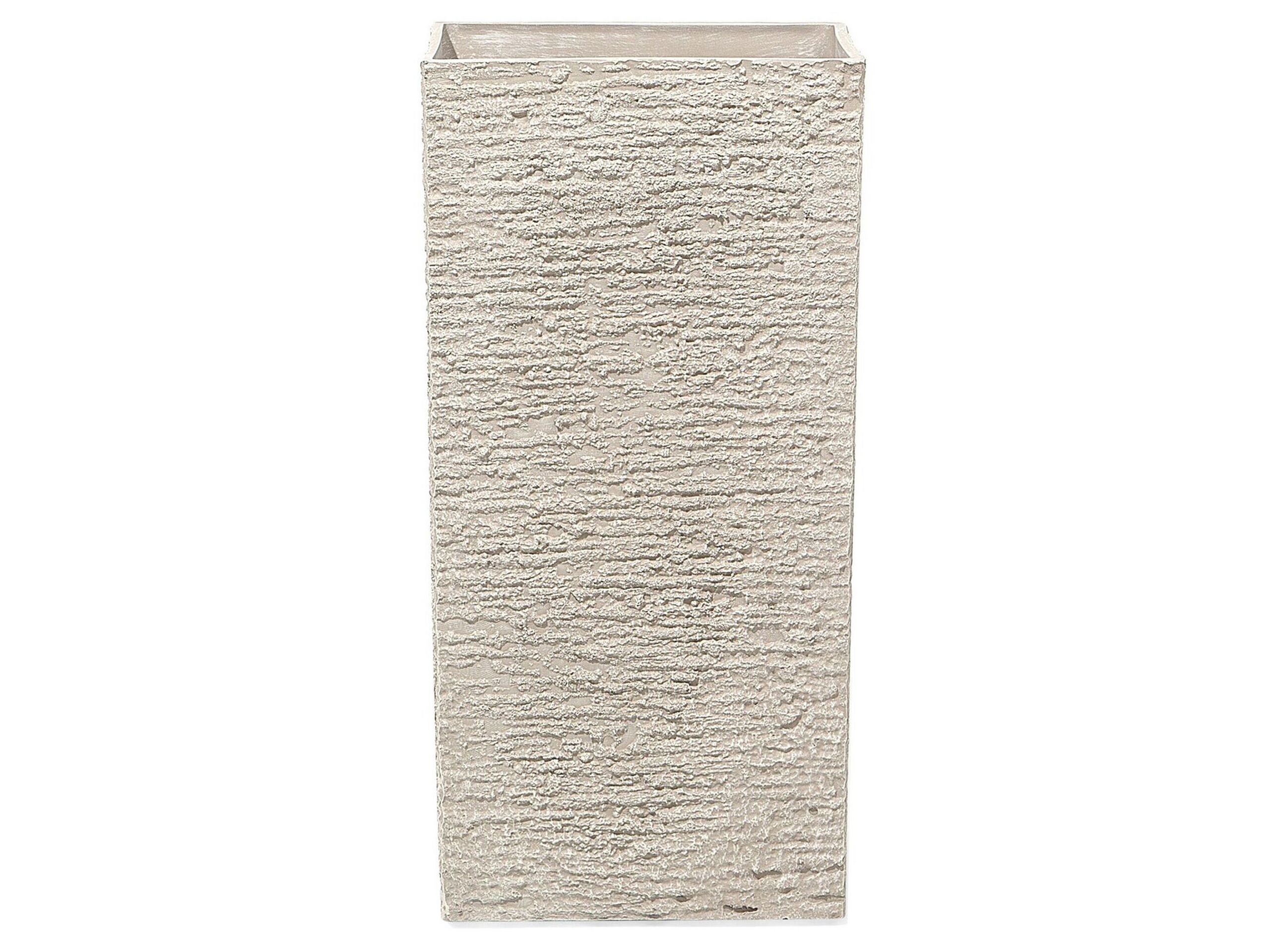 Plant Pot 35 x 35 x 70 cm Beige GAZA - Gemini Interiors