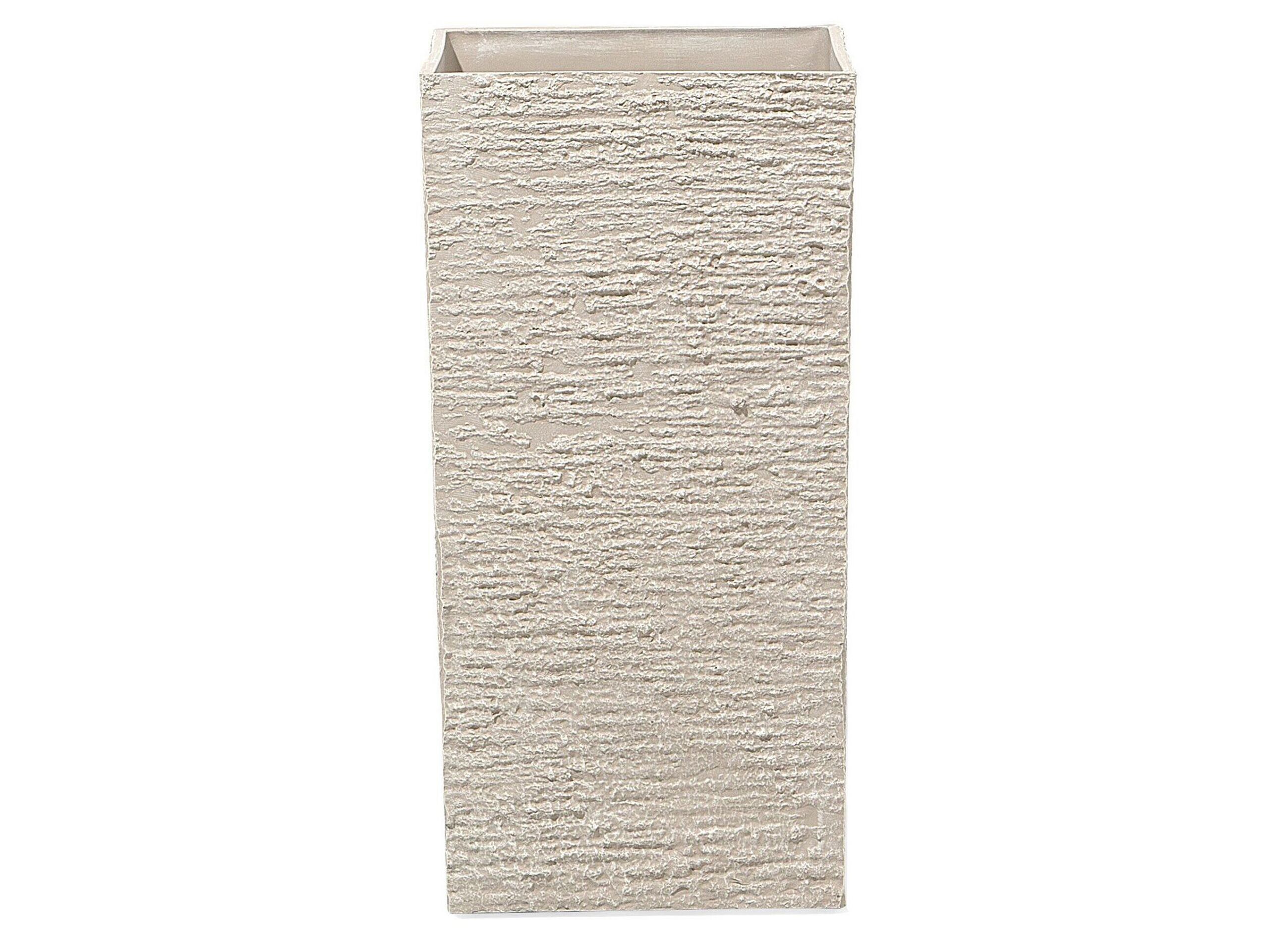 Plant Pot 30 x 30 x 60 cm Beige GAZA - Gemini Interiors