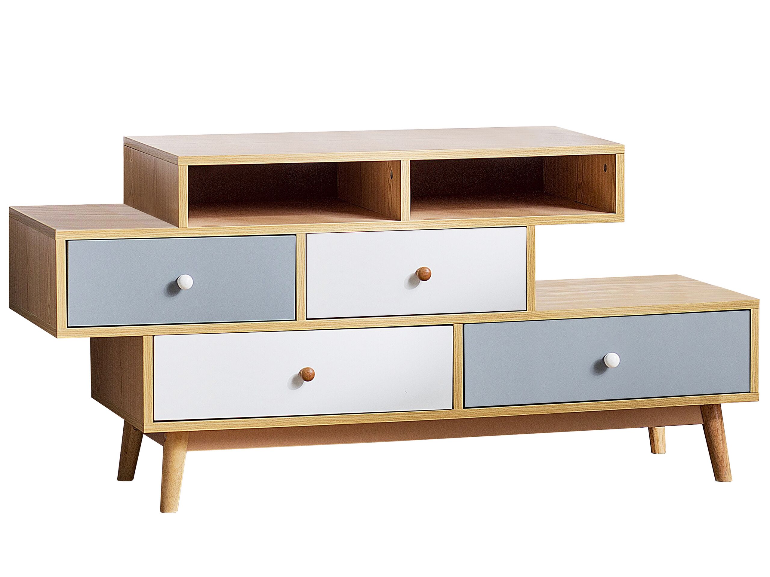 ISLIN Multi Colour Chest of Drawers - Large-sized, 4 Drawers - Gemini Interiors