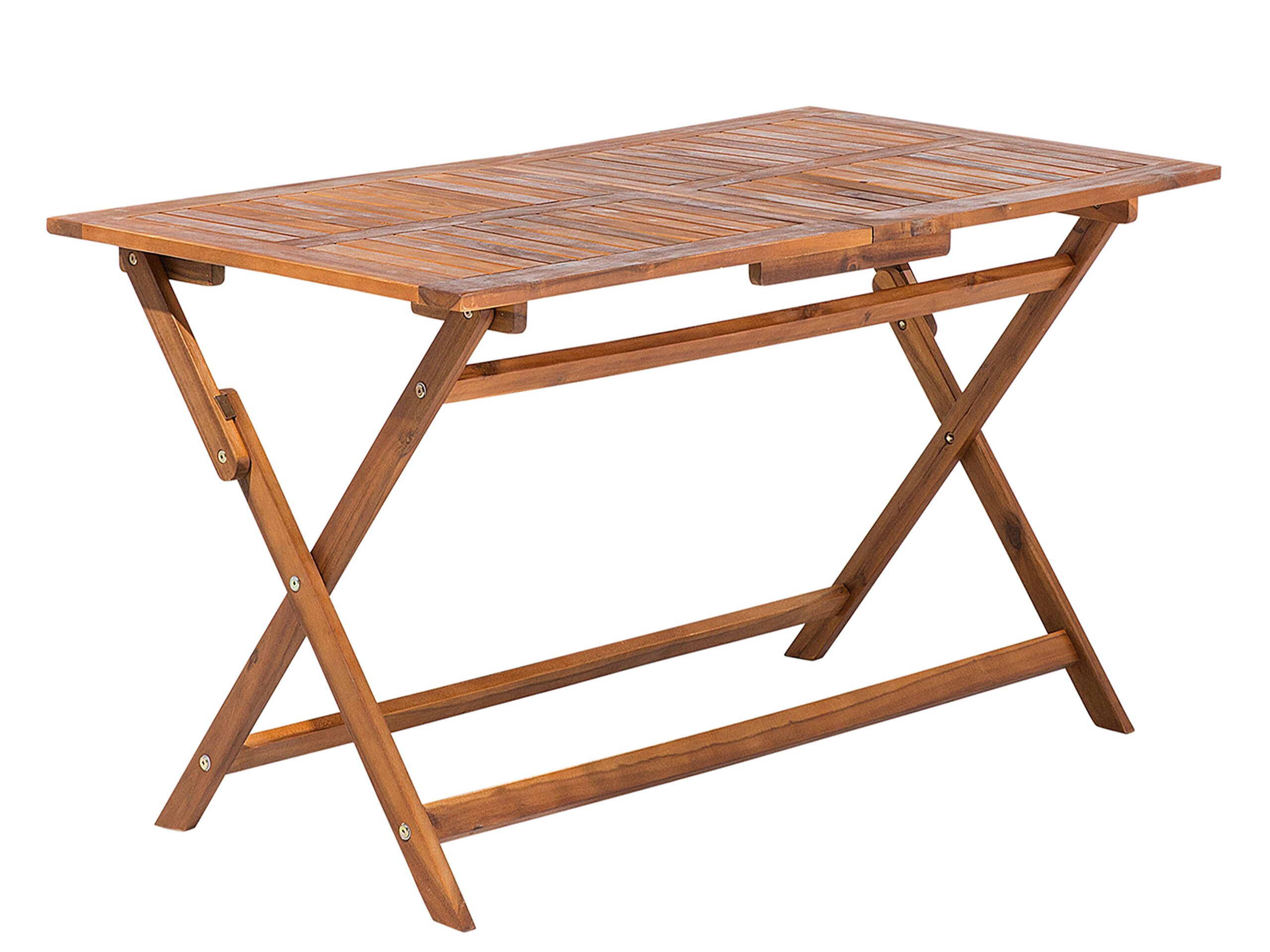 Folding Garden Table Acacia Wood 140 x 75 cm CENTO - Gemini Interiors