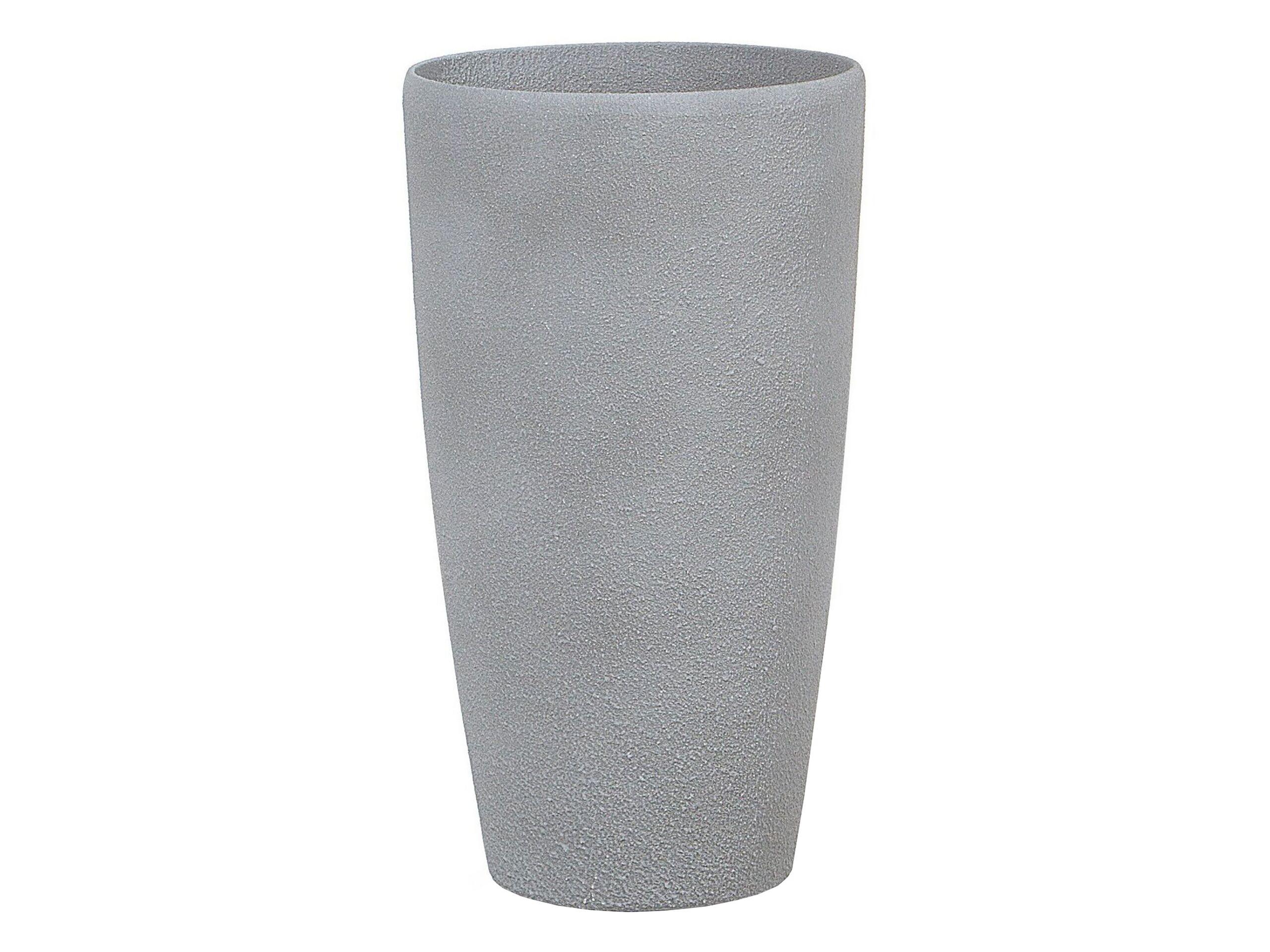 Plant Pot Stone Grey 31 x 31 x 58 cm ABDERA - Gemini Interiors