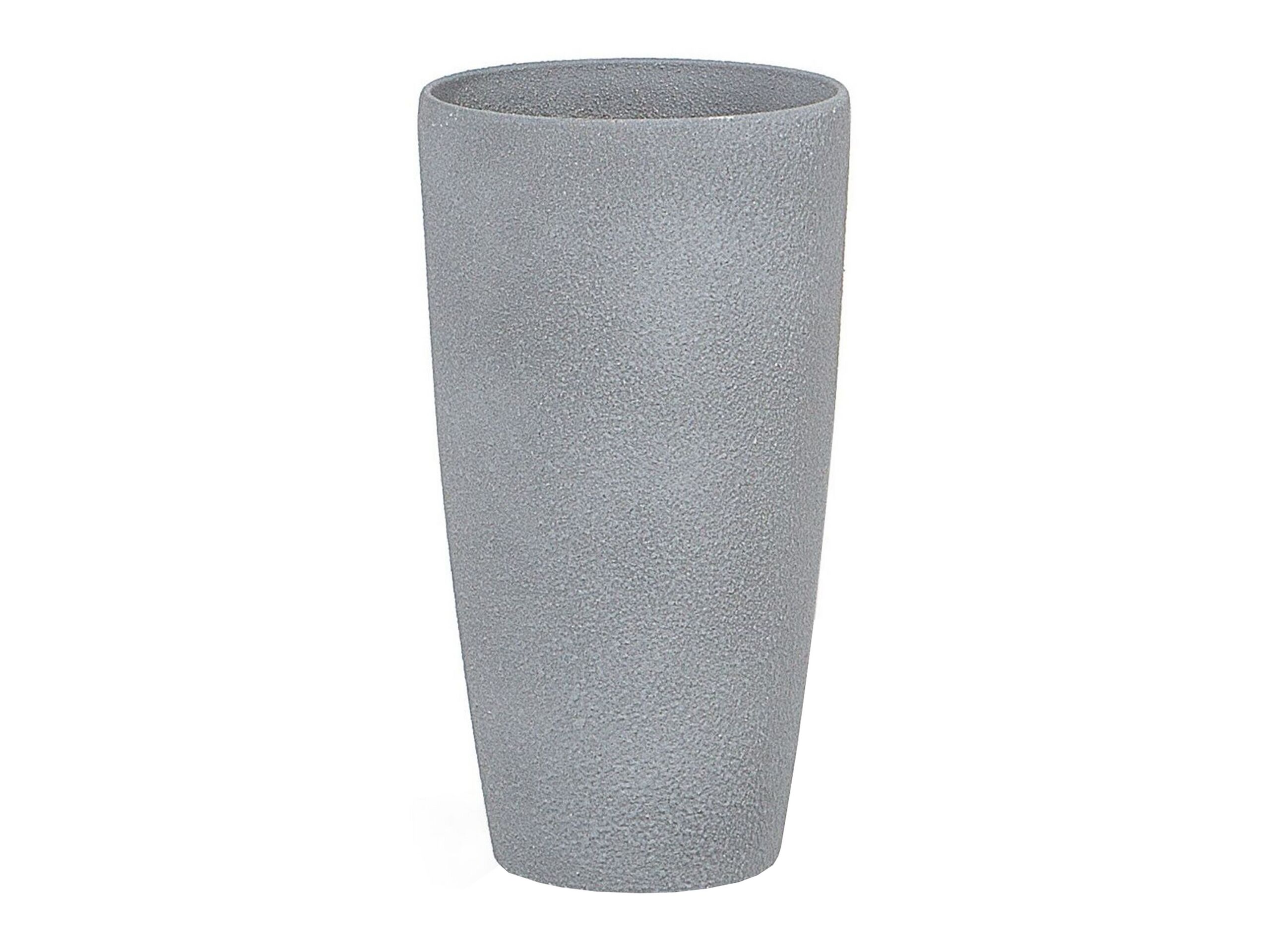 Plant Pot Stone Grey 23 x 23 x 42 cm ABDERA - Gemini Interiors