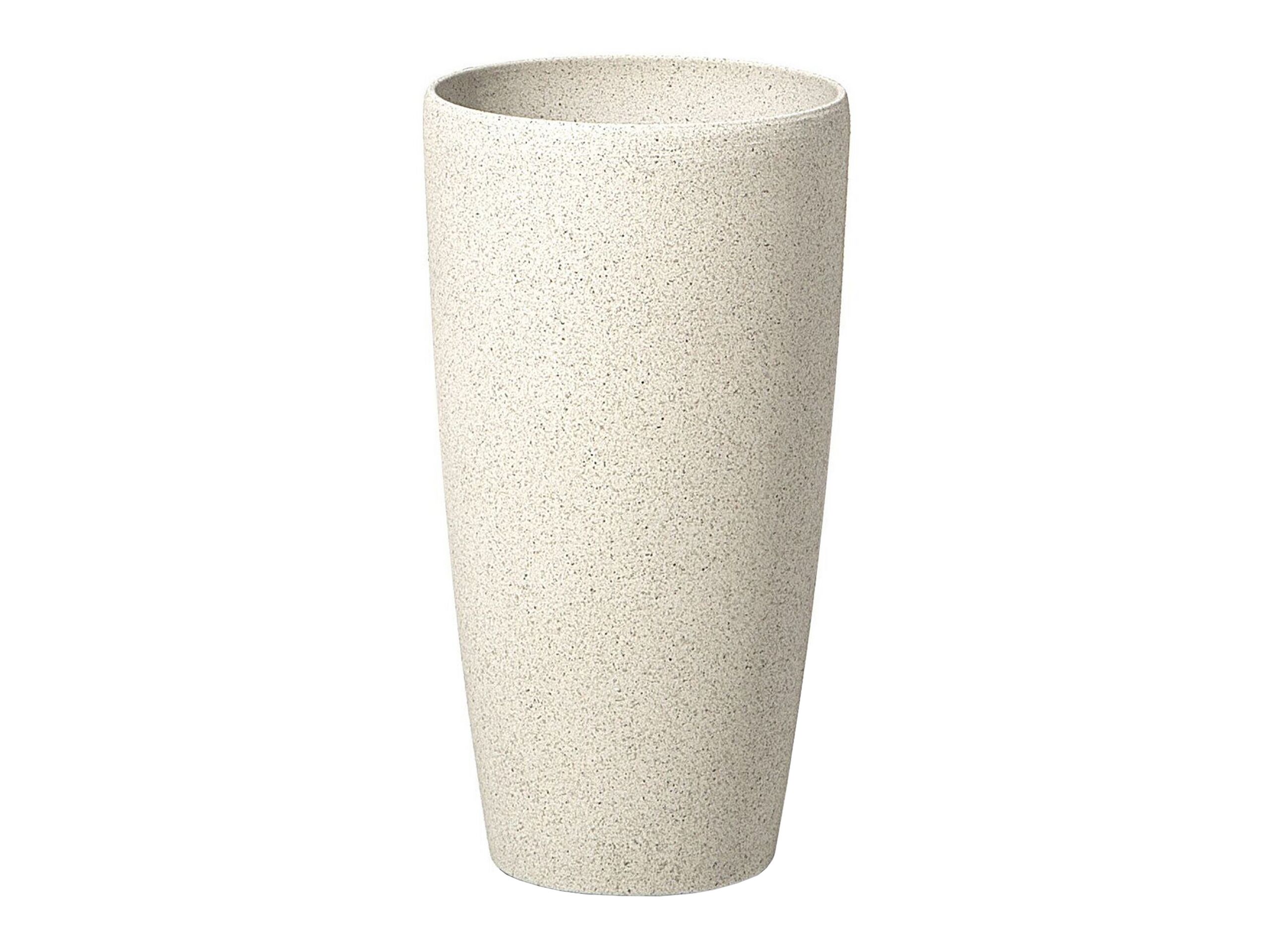 Plant Pot Stone 23 x 23 x 43 cm Beige ABDERA - Gemini Interiors