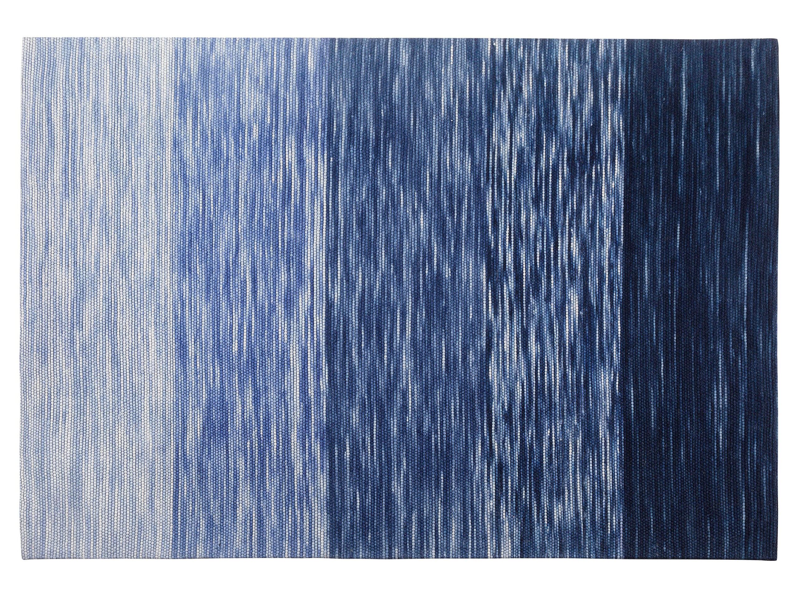 Wool Area Rug 140x200cm Blue - Gemini Interiors